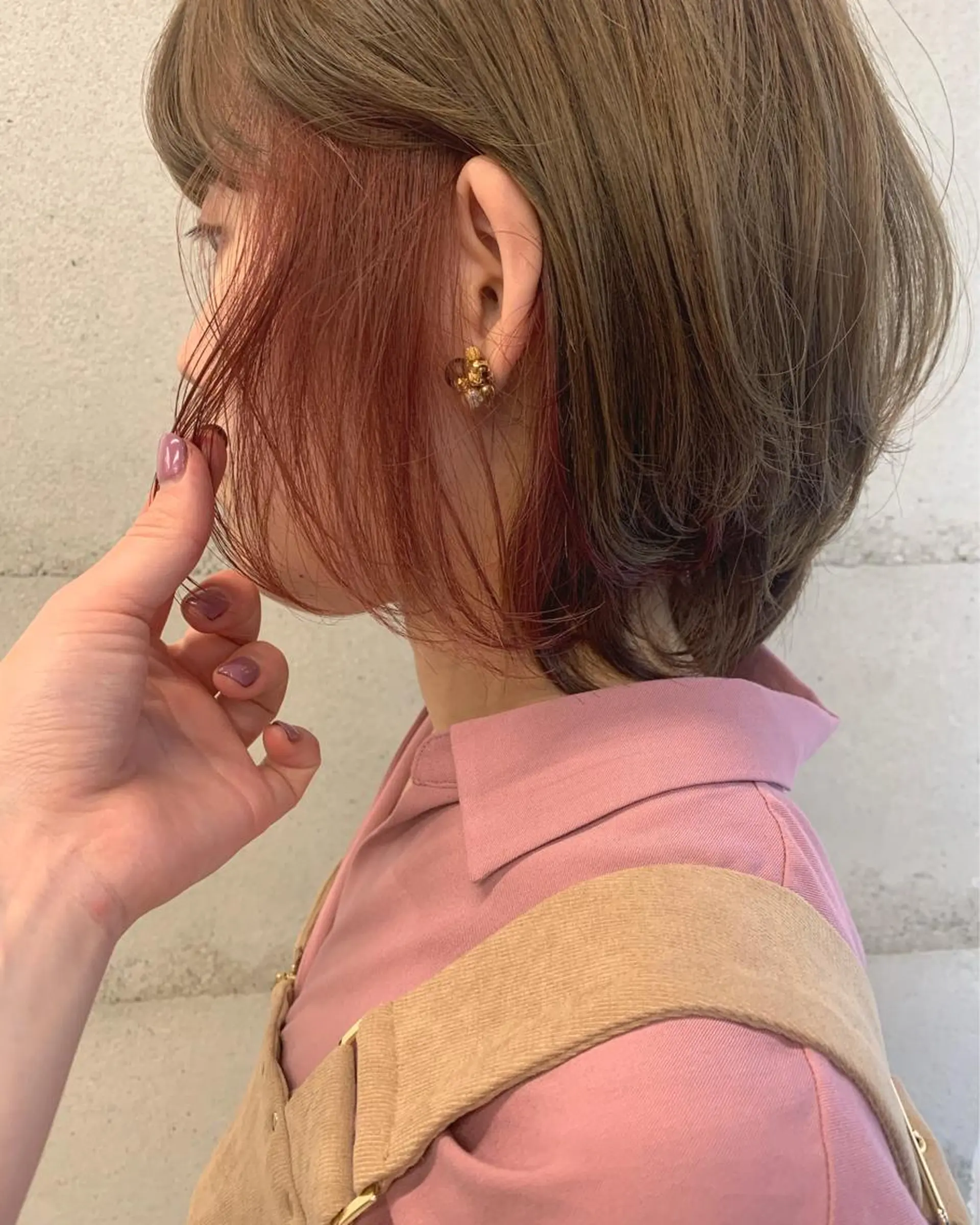 カラー 透明感/オリーブ/ グレージュ/YUKAのヘアスタイル