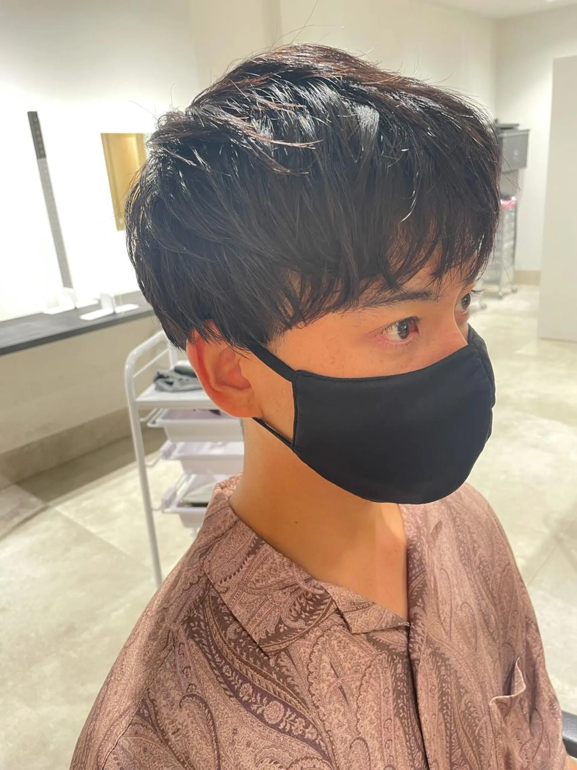 ショート カラー パーマ ヘアアレンジ メンズ パーソナルカラー合わ せたカラー🤍なつみのヘアスタイル