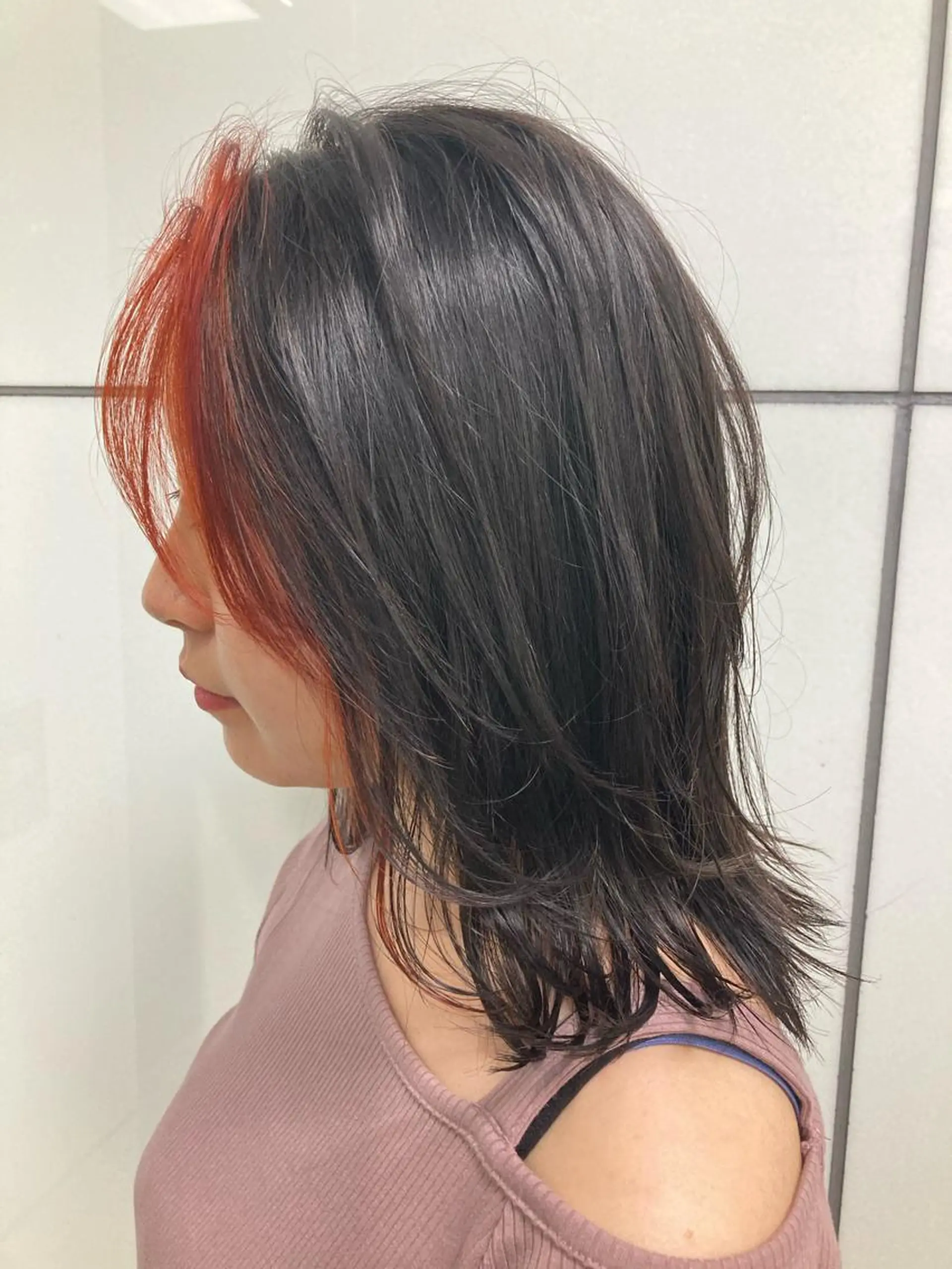 ミディアム カラー ヘアカラー トリートメント 髪質改善/痛ませ ないカラー/西村航大のヘアスタイル