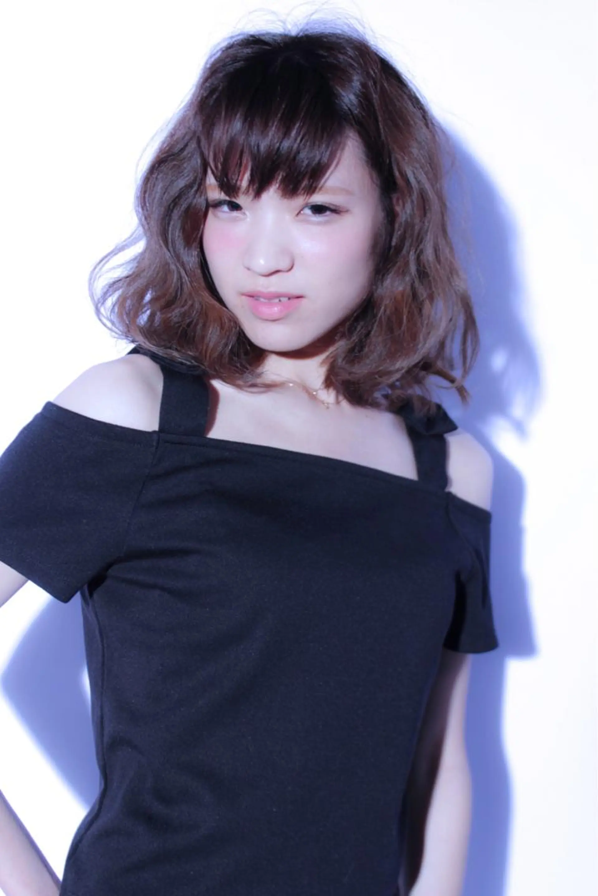 ミディアム セミロング カラー パーマ 永田 崇のヘアスタイル