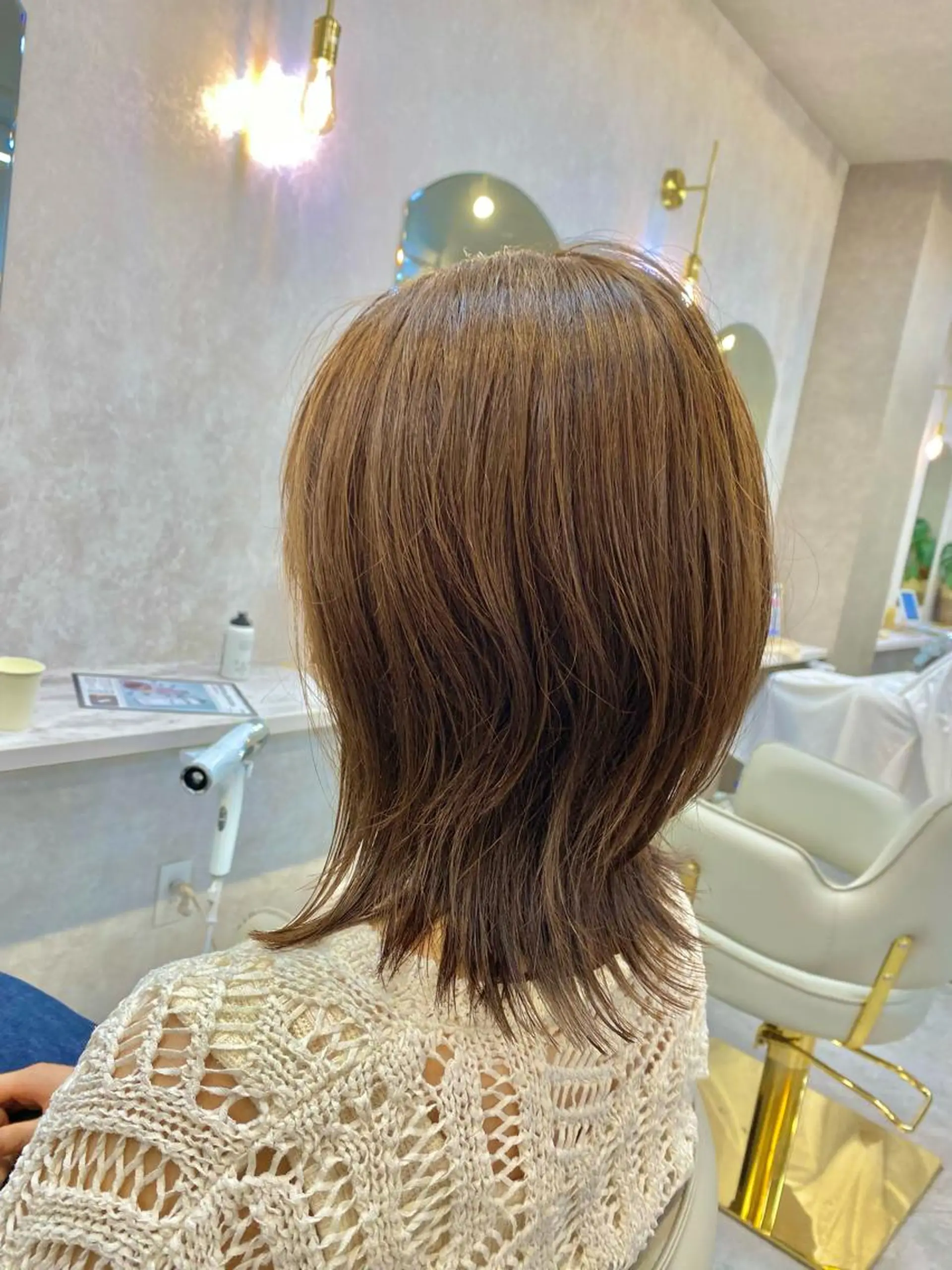 ミディアム カラー ヘアカラー トリートメント MIKI /LAZO 千歳船橋のヘアスタイル