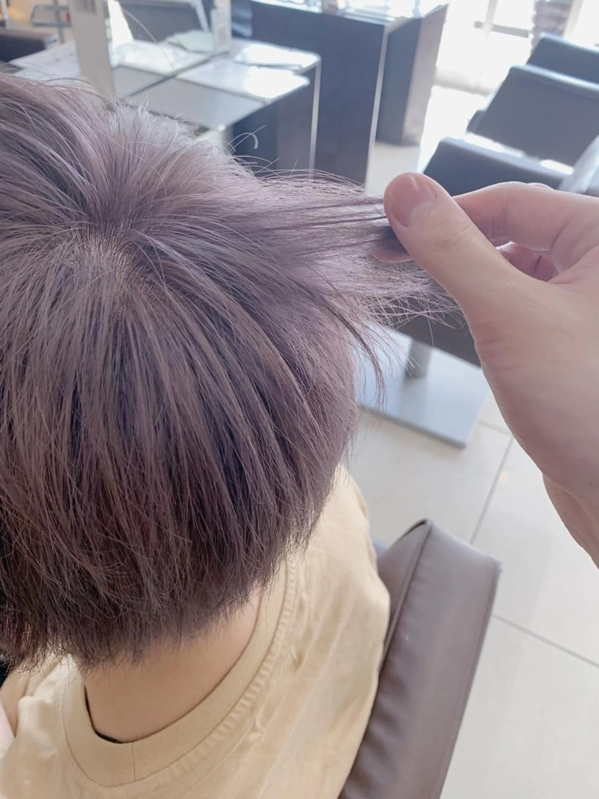 ショート カラー メンズ メンズブリーチ メンズハイトーン マッシュ ベージュカラー ブリーチ 草薙/メンズパーマ 稲葉のヘアスタイル