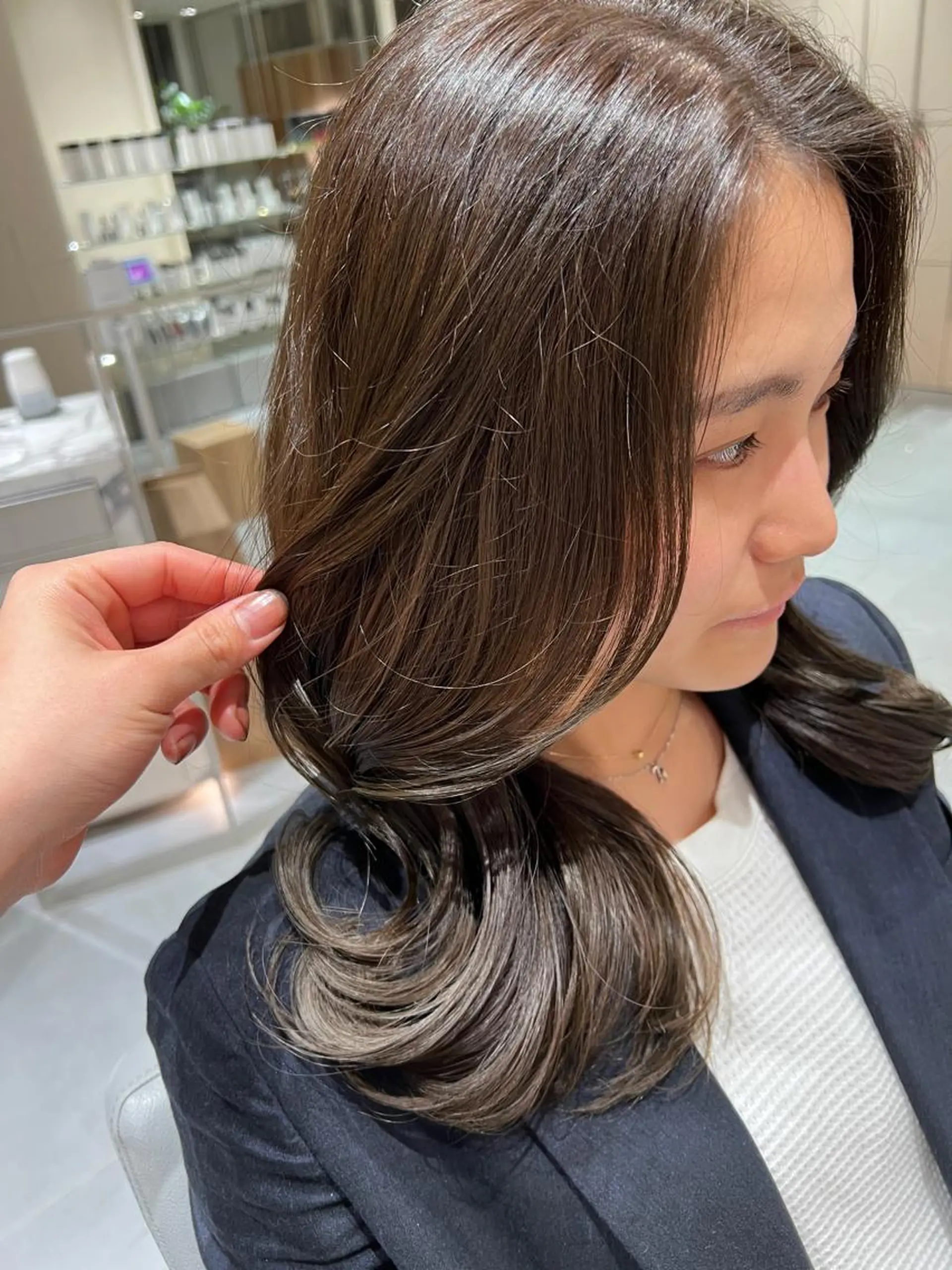 ロング カラー オリーブカラー トリートメント kako　ショート ボブのヘアスタイル