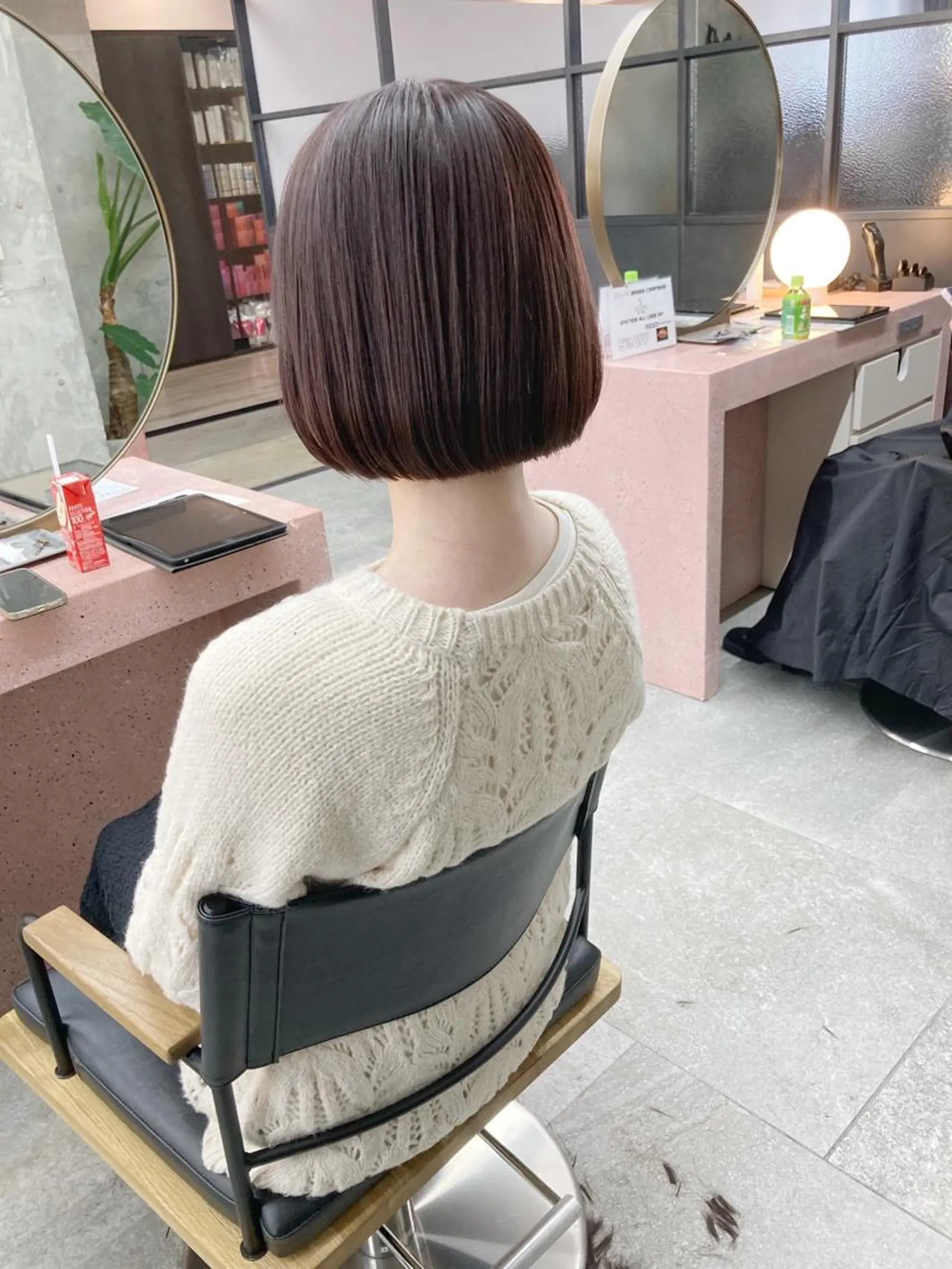 ミディアム カラー ベージュカラー ラベンダーカラー ラベンダーベージュ ボブ カット 縮毛矯正 小木曽智美 /ボブ/ショートのヘアスタイル