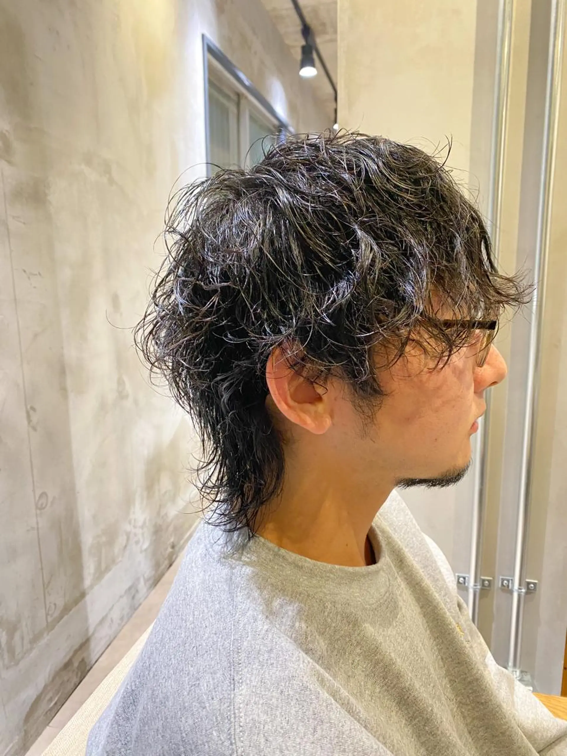 カラー パーマ メンズ ♠️暗髪レイヤー♠️ 中山唯斗のヘアスタイル