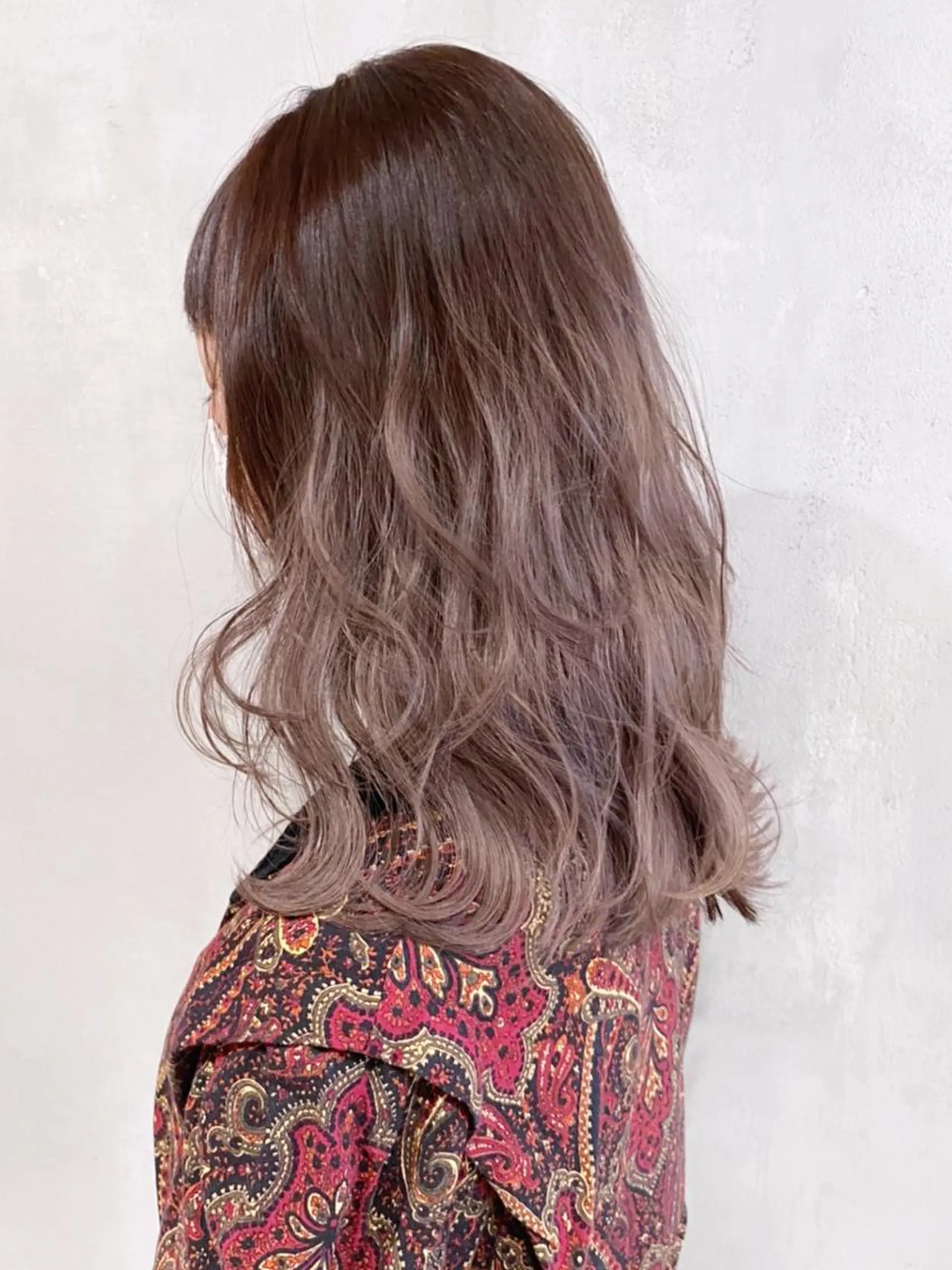 ミディアム カラー パーマ ヘアアレンジ ピンクカラー ITbyALBUM 中野店のヘアスタイル