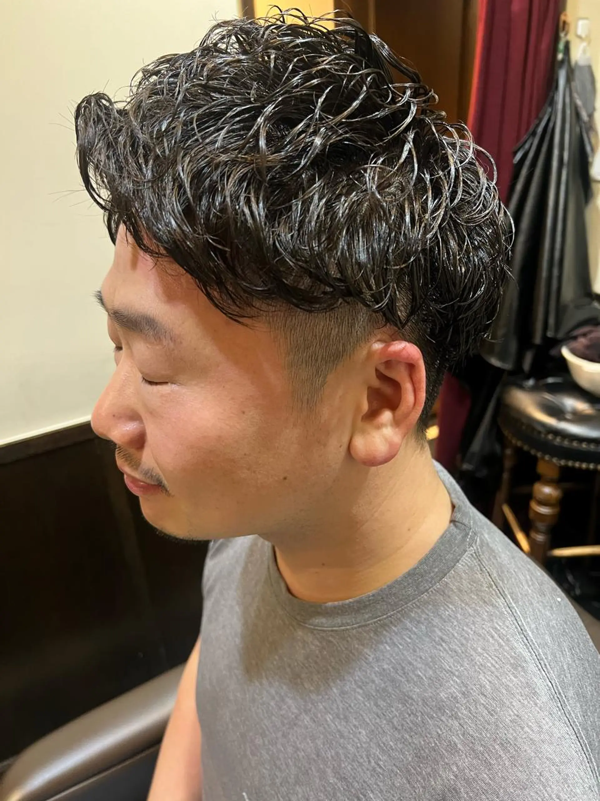 ショート パーマ メンズ 圓子 快のヘアスタイル