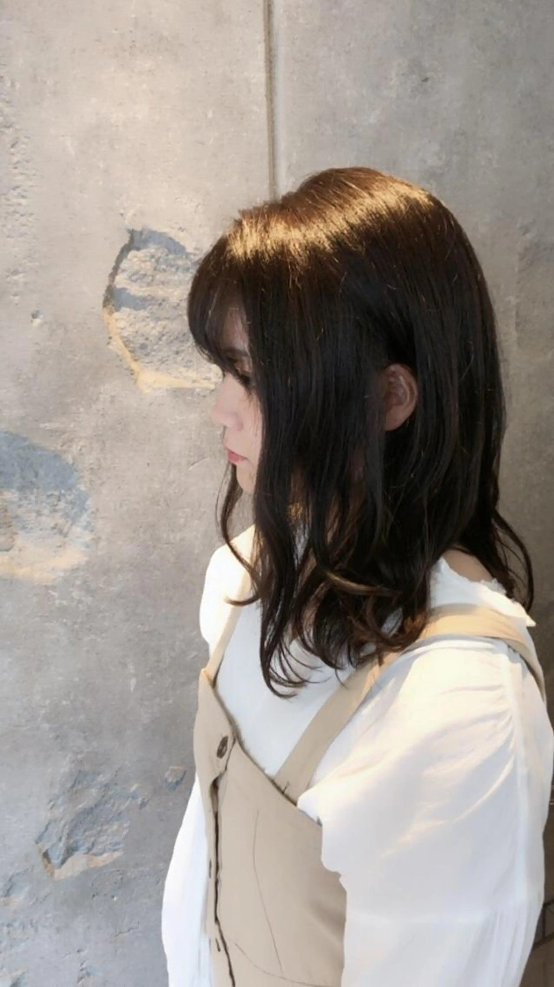 ミディアム カラー アッシュ アッシュブラウン ブラウンカラー ダークアッシュ HAIR DESIGN vif所属・大久保 遥日のヘアスタイル