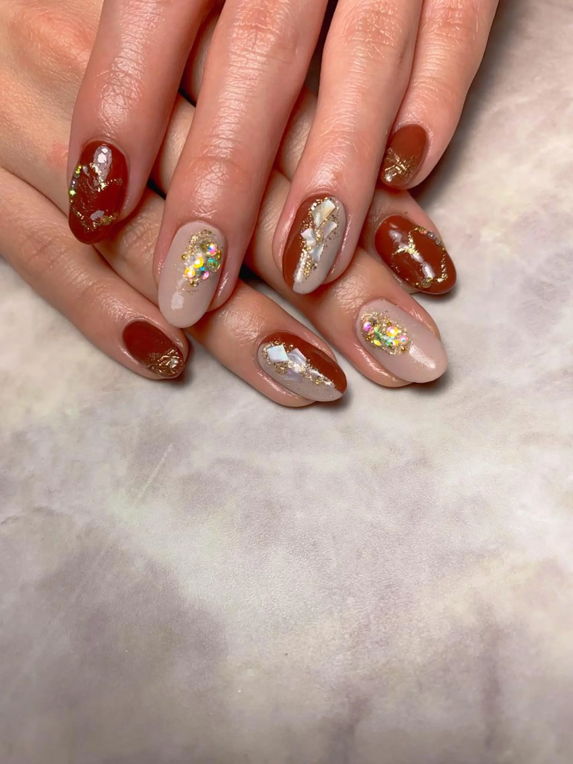 ネイル 持ち込み ハンドネイル ハンドケア 🌿Charme🌿 MAIのネイルデザイン