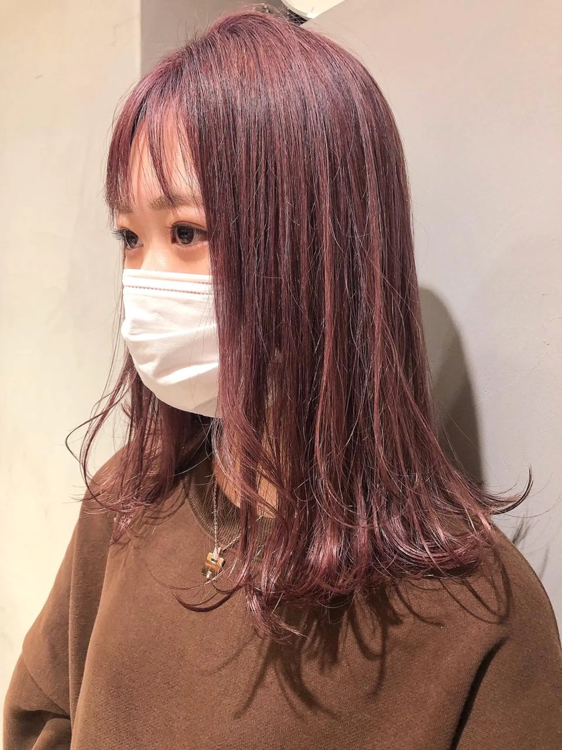 ミディアム カラー 圧倒的透明感カラー nana🦕のヘアスタイル