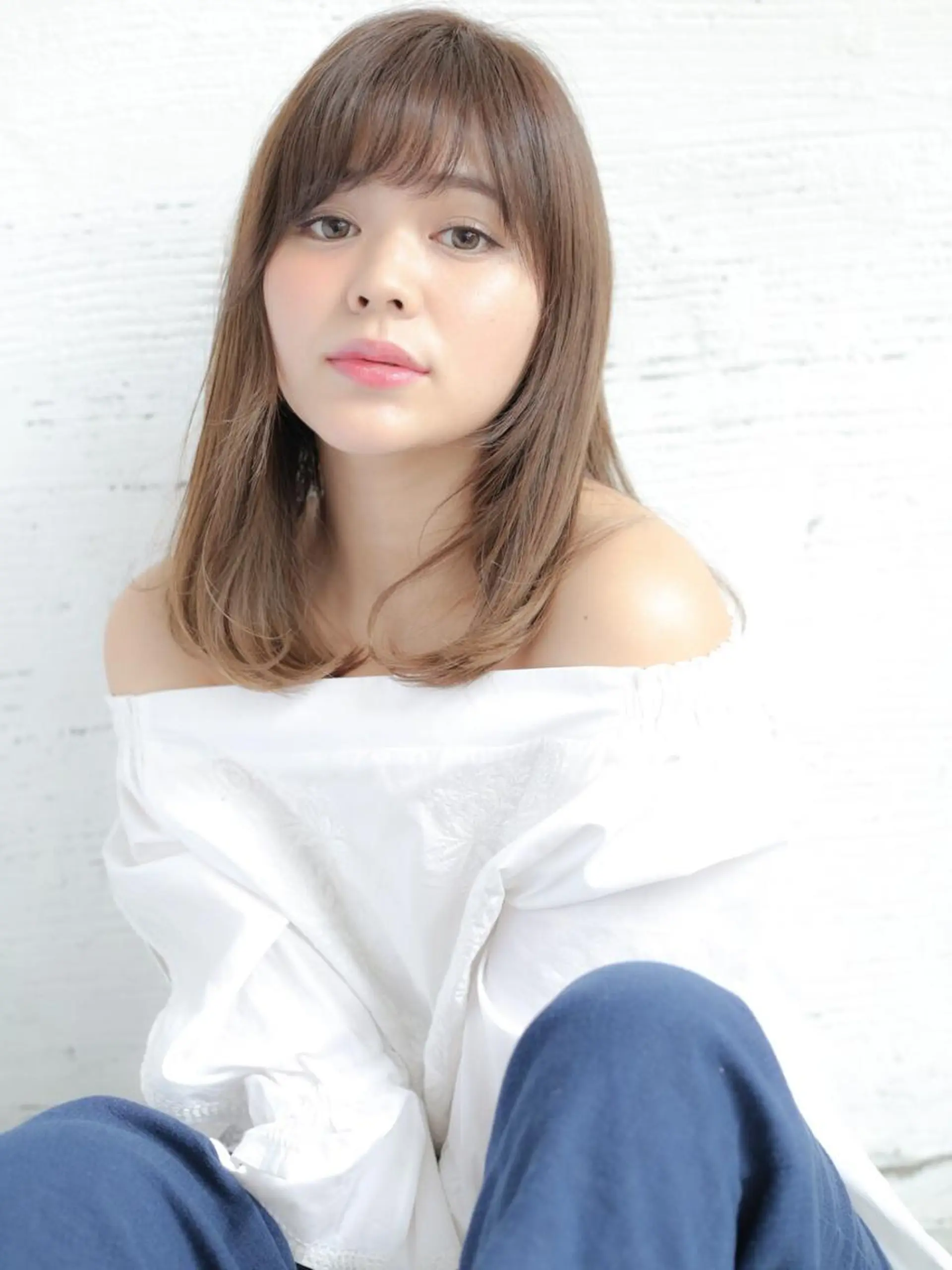 ミディアム カラー パーマ 野崎 ひかりのヘアスタイル