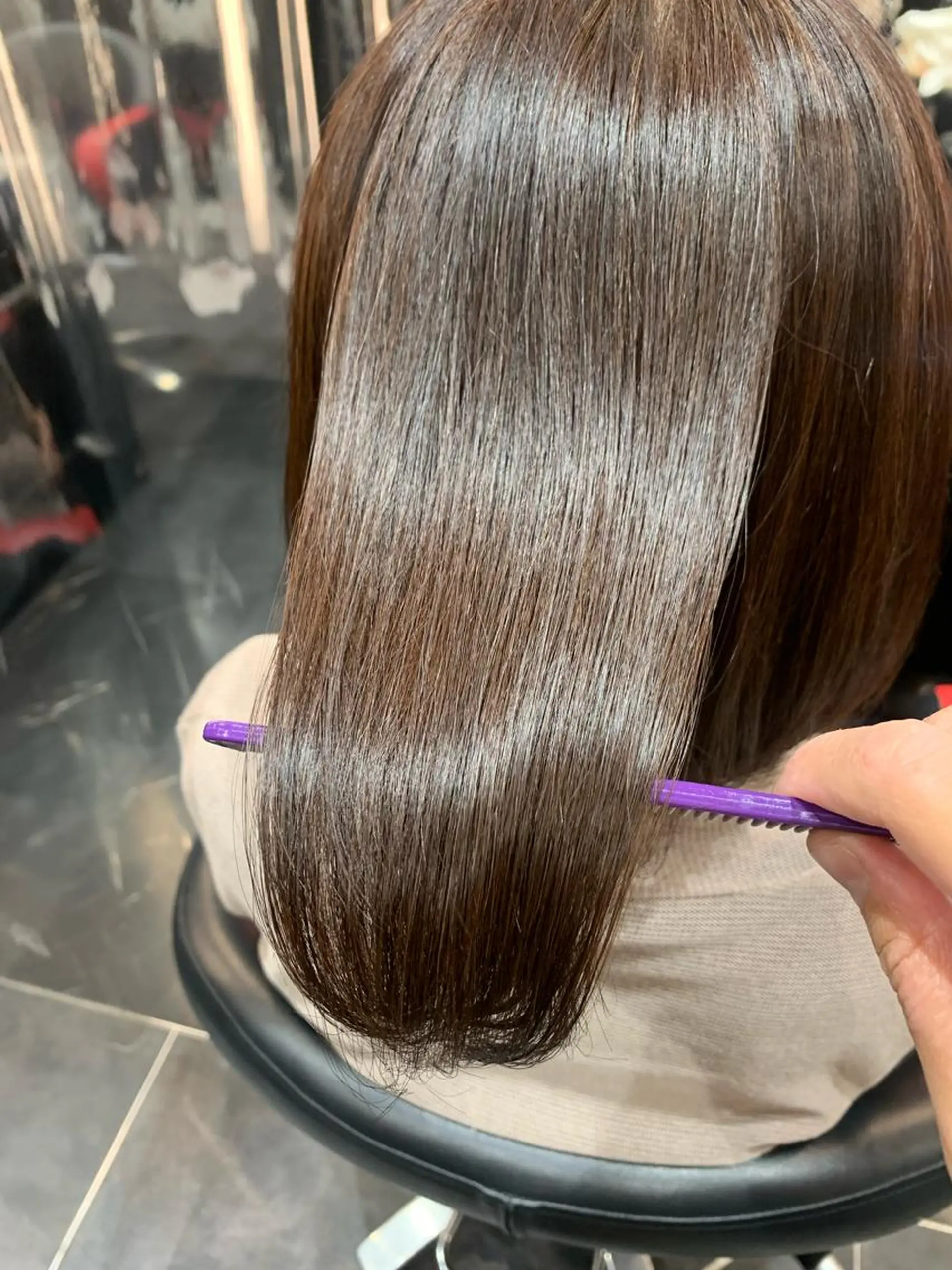 ショート カラー 艶髪/白髪ぼかし ヘッドスパ/大野結菜のヘアスタイル