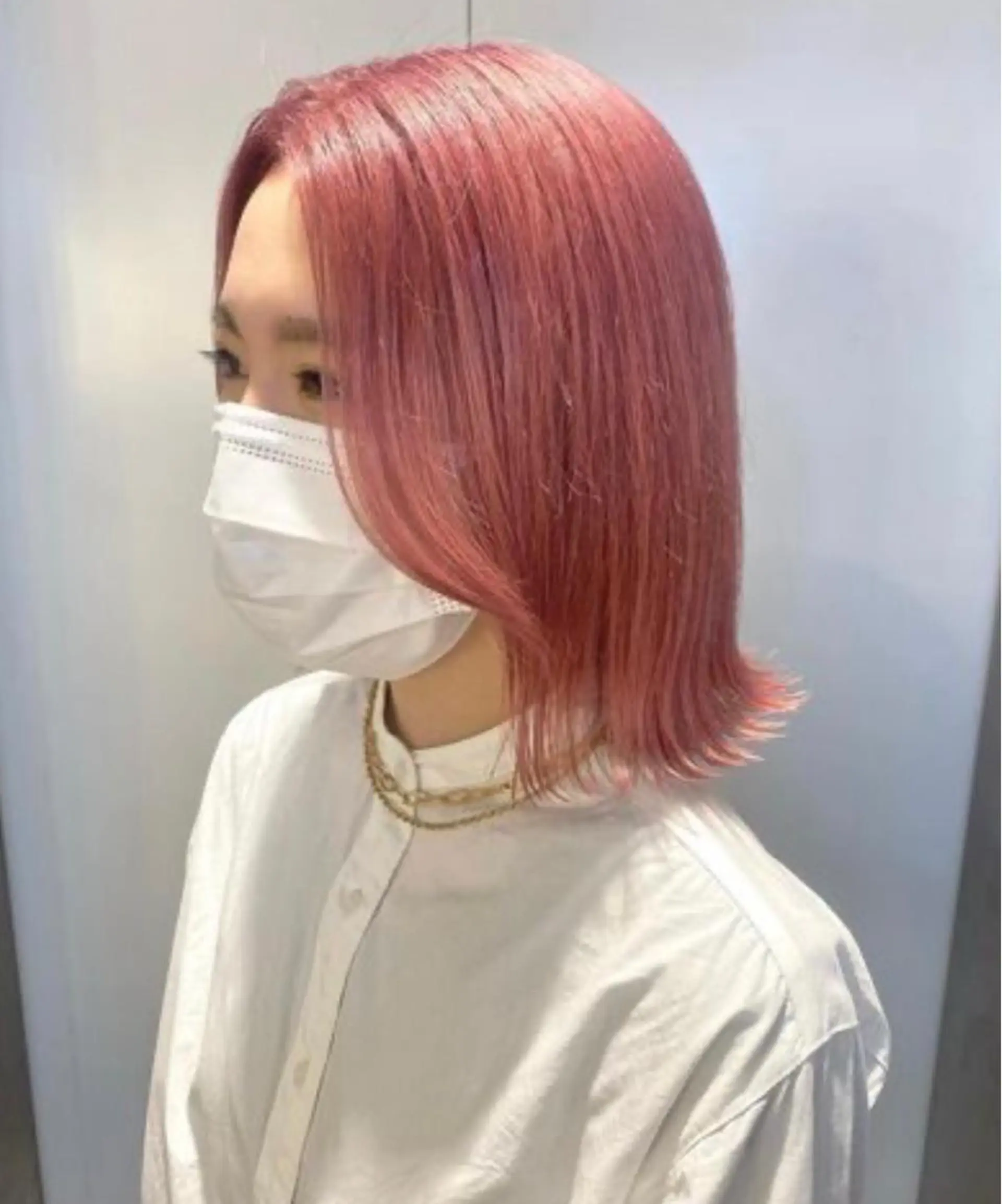 セミロング カラー ピンクカラー ホワイトピンク 遠藤沙也加 /レイヤーカットのヘアスタイル