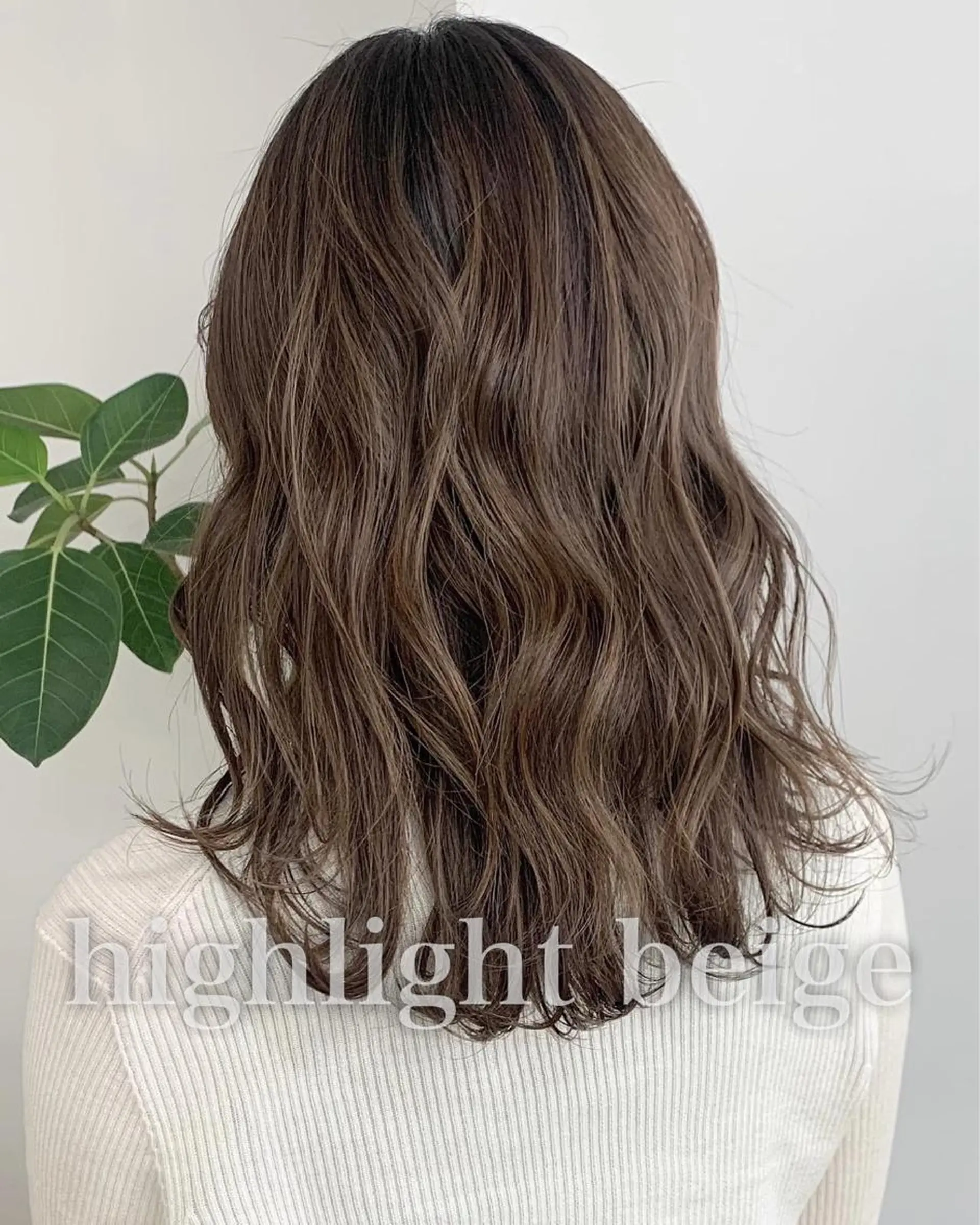 セミロング カラー 渋谷ブリーチカラー 韓国ヘアyuikoのヘアスタイル