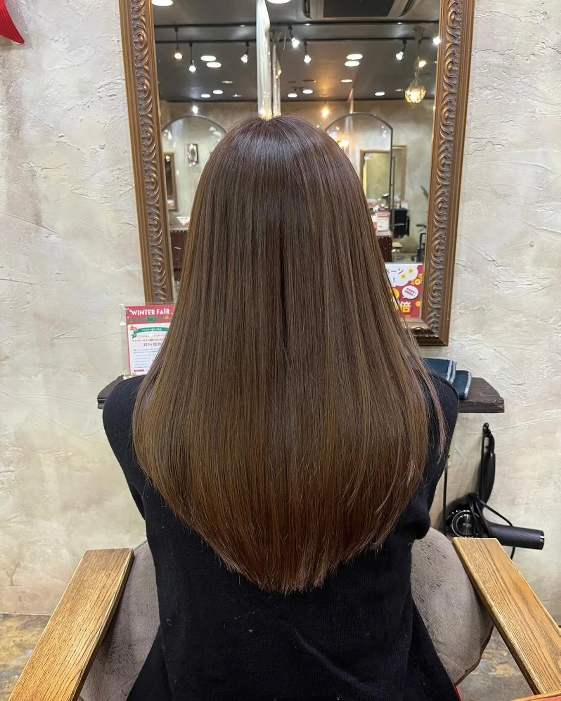 ロング カラー パーマ アディクシーカラー アッシュ バレイヤージュ ミストバング ブリーチ 初めでも安心🌟 newi町田✂のヘアスタイル