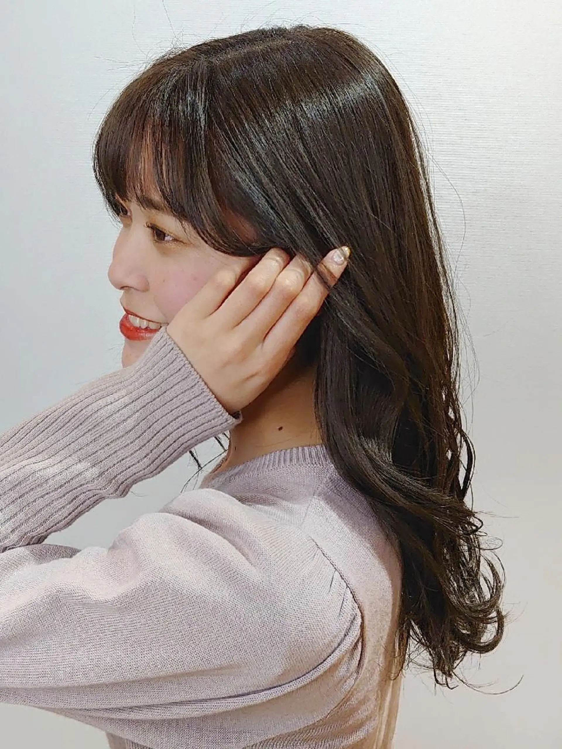 セミロング カラー ヘアカラー ✨ブリーチなし透明感 カラー✨ゆりかのヘアスタイル