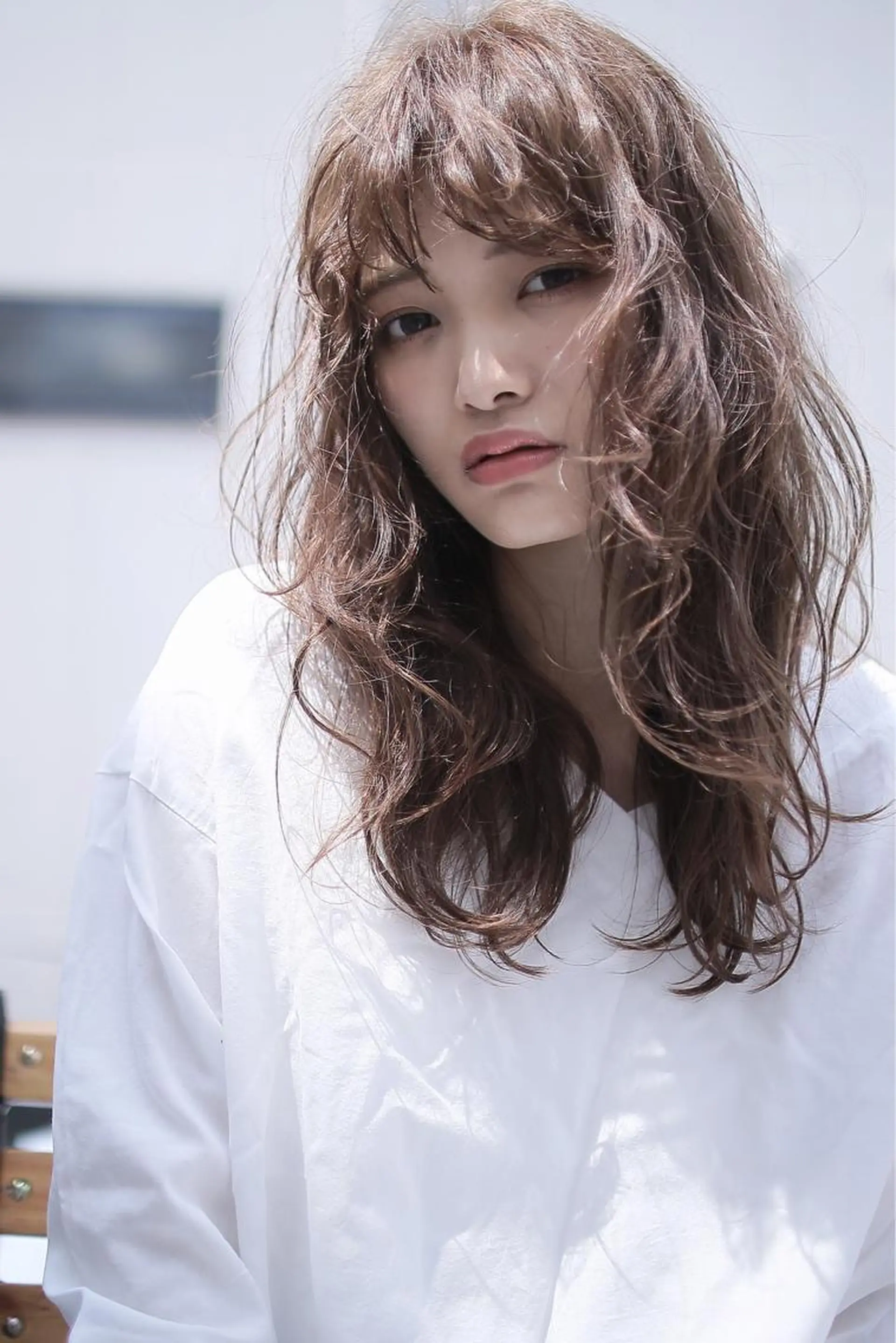 セミロング カラー パーマ 下北沢 soiのヘアスタイル