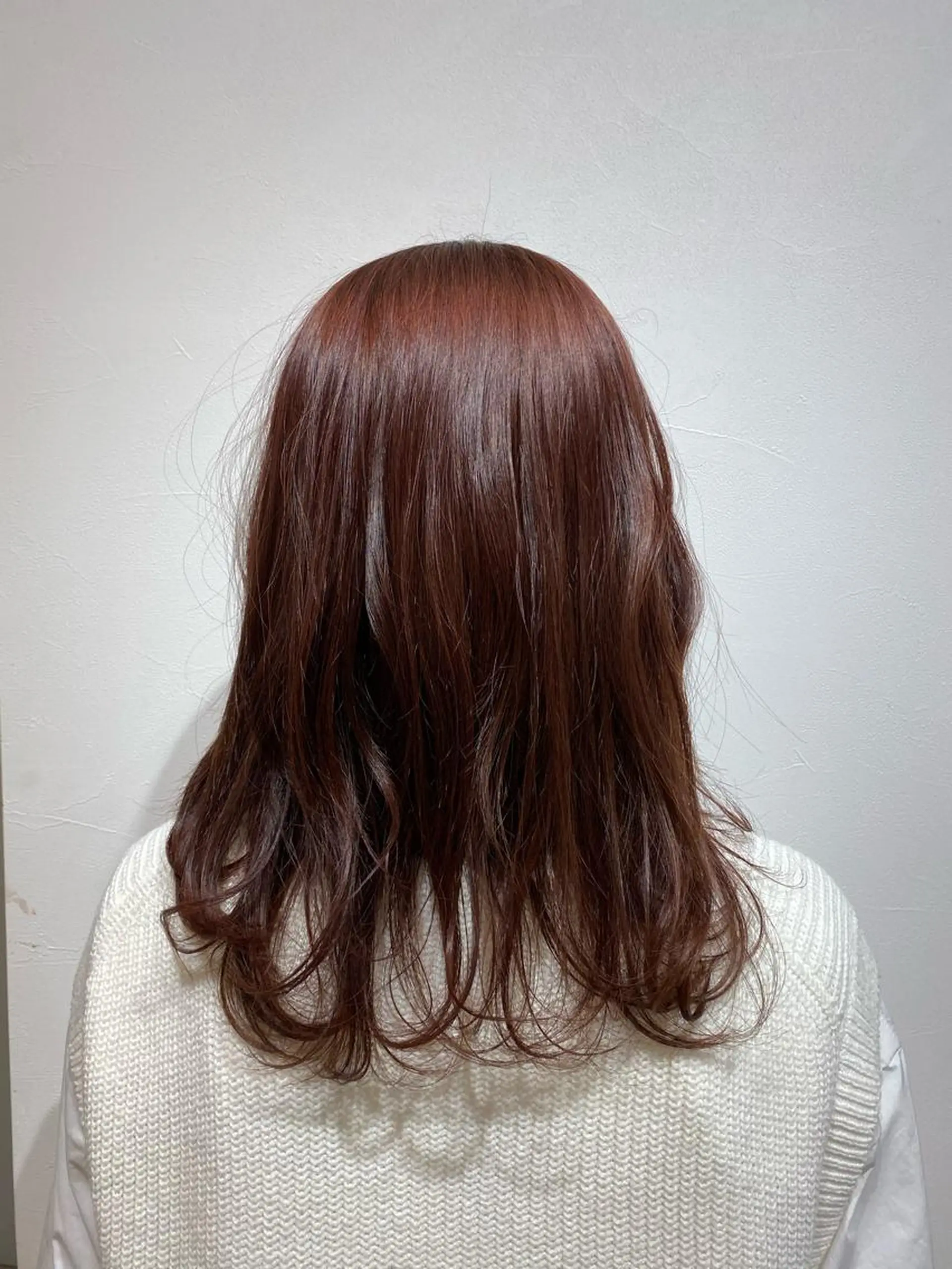 ミディアム カラー ブリーチなしWカラー /酸性ストレート河本のヘアスタイル