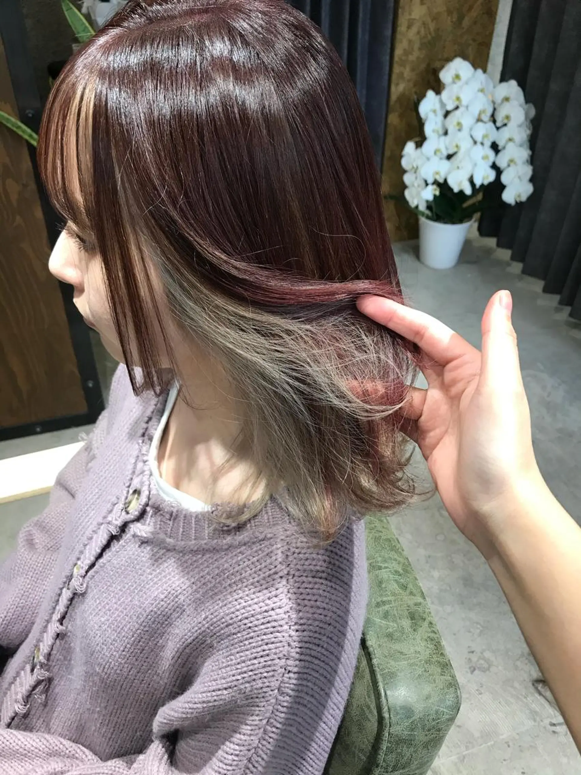 ミディアム カラー uru"所属・uru" すずきさゆりのヘアスタイル