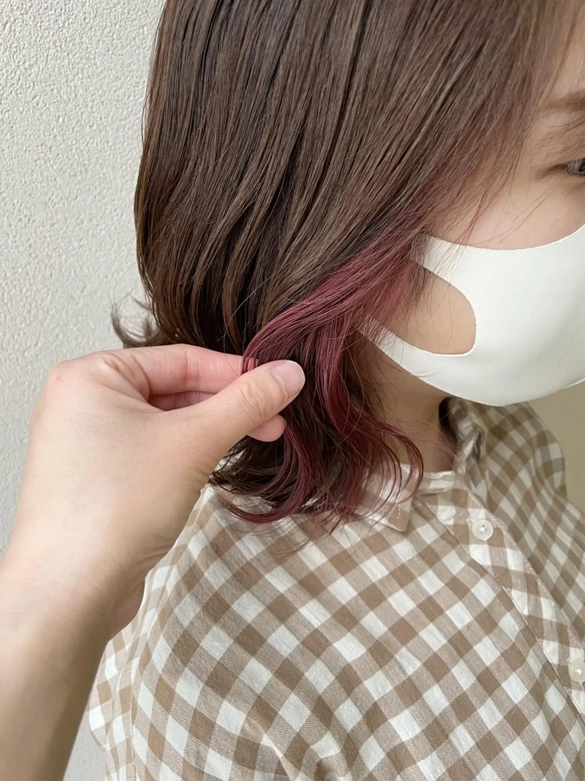 ミディアム カラー ピンクカラー Owl hairのヘアスタイル