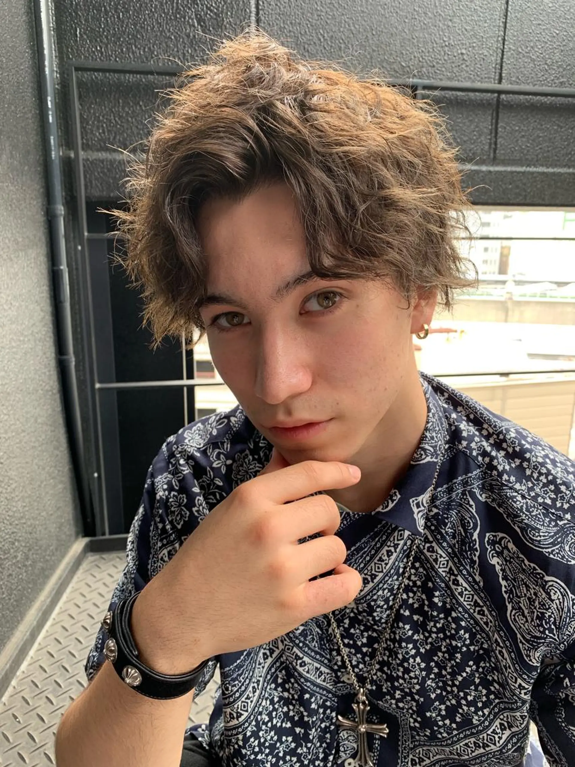 ショート メンズ アップバング 【代表】 高瀬慎也/縮毛矯正のヘアスタイル