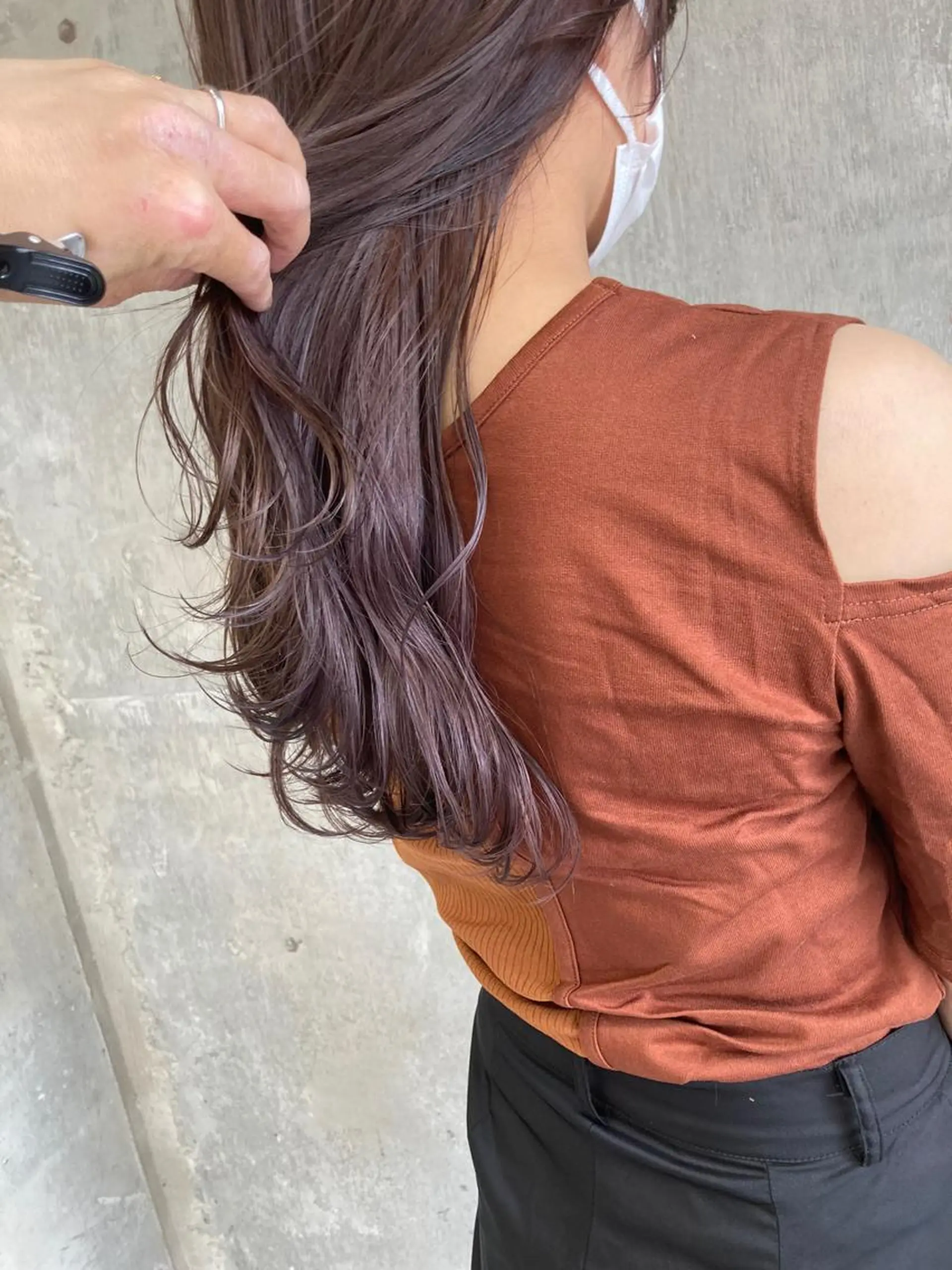 セミロング カラー ベージュカラー ラベンダーカラー ラベンダーベージュ 小木曽智美 /ボブ/ショートのヘアスタイル