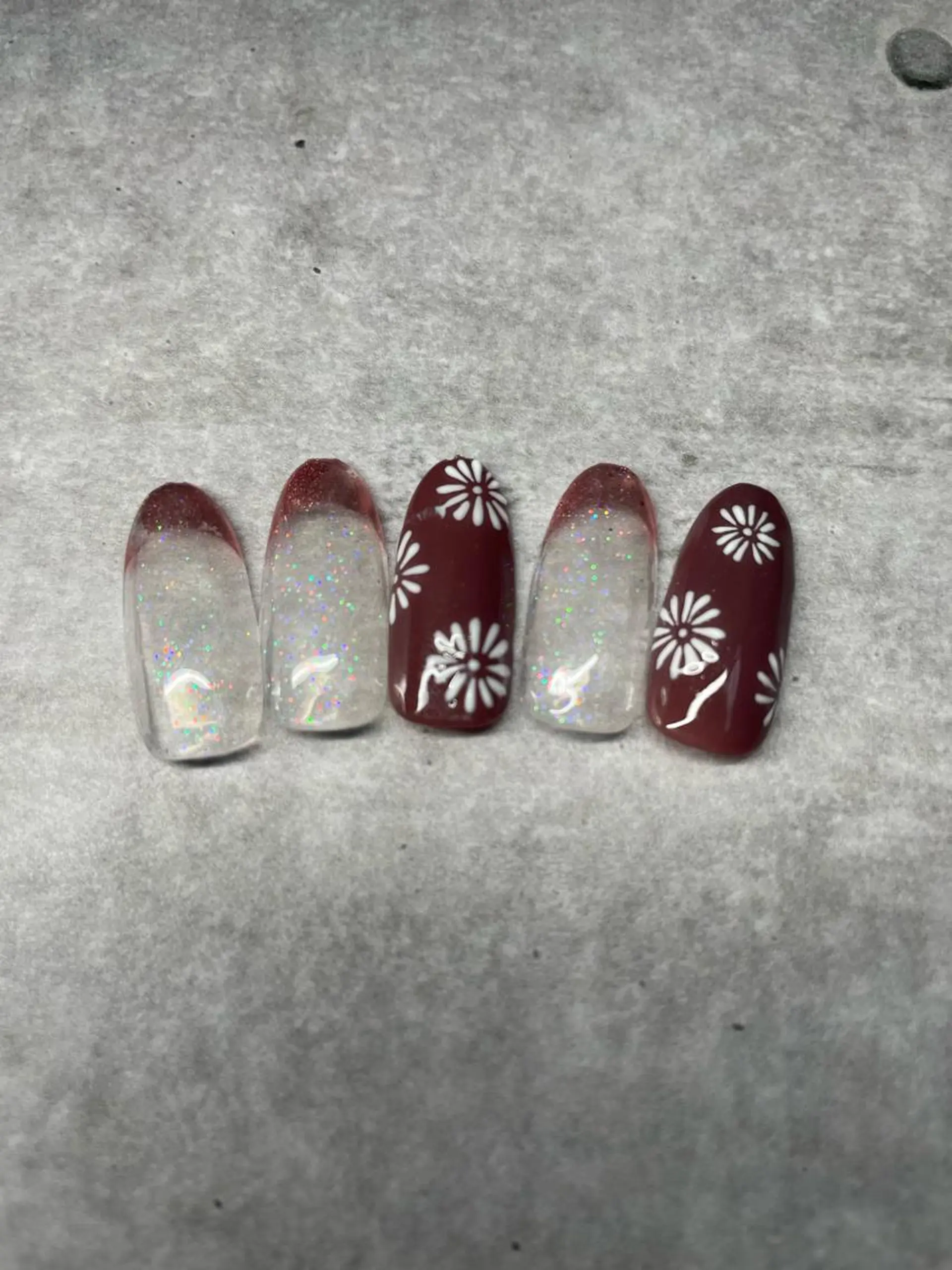 ネイル フレンチネイル ラメ(グリッター) ラメグラデーション オフィスネイル シンプルネイル NAILSALON KOHAKUのネイルデザイン