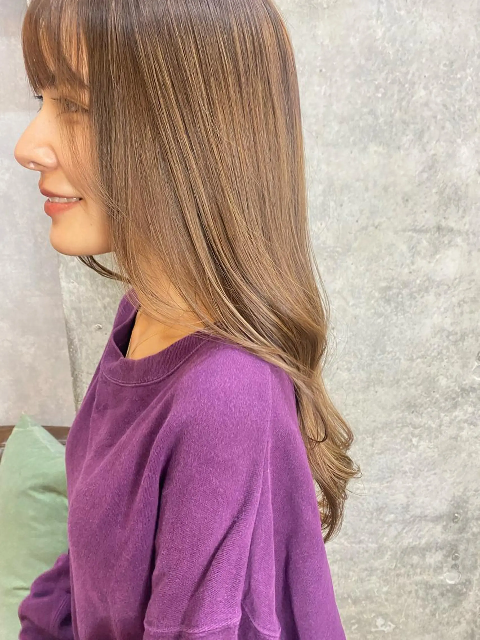 セミロング カット ヘアカラー トリートメント ❣️髪質改善特化❣️ カモアオイのヘアスタイル