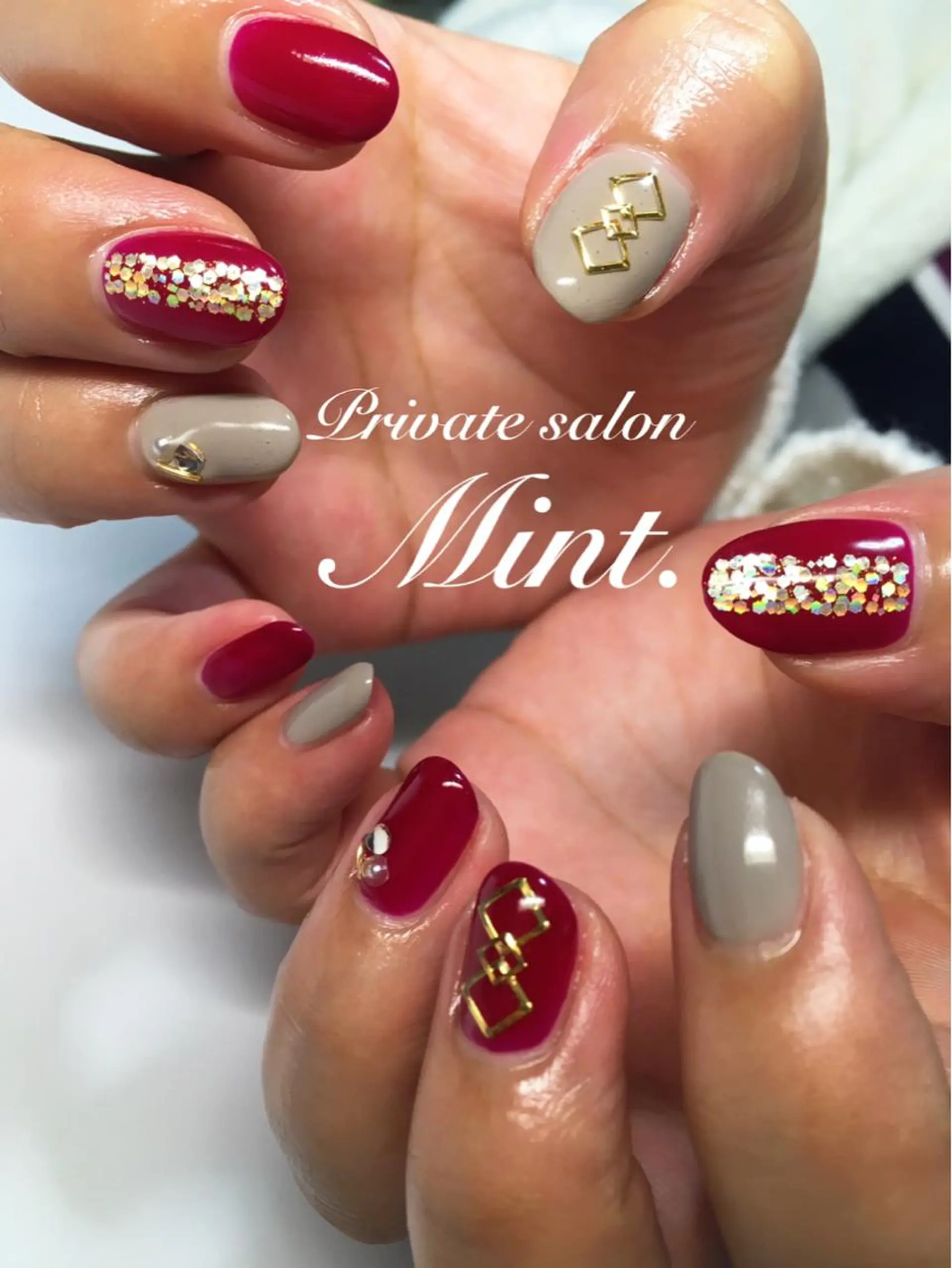 ミディアム ネイル ジェルネイル Mint. nailのネイルデザイン