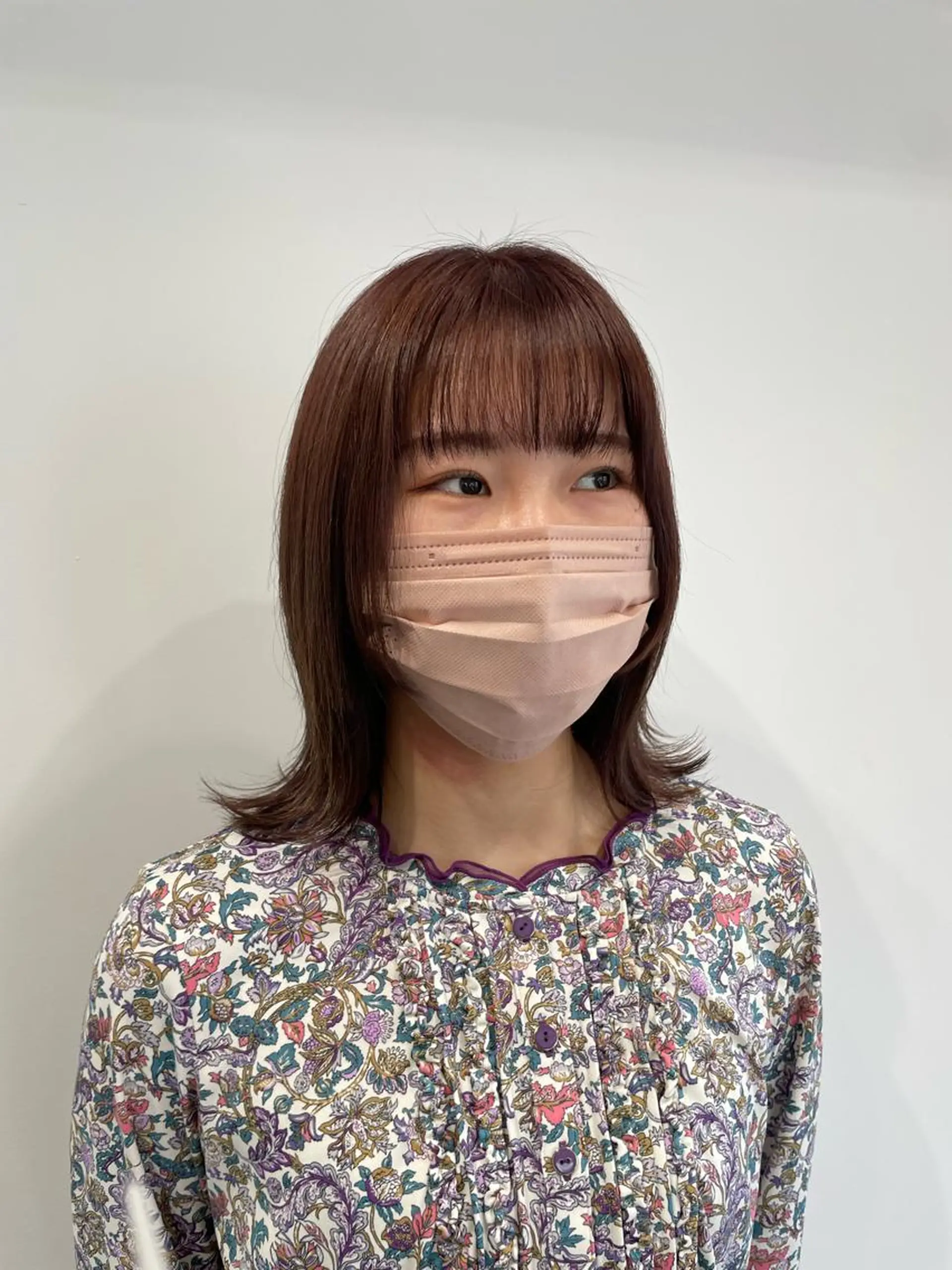 ミディアム カラー ブラウンカラー loely 💞miyuのヘアスタイル