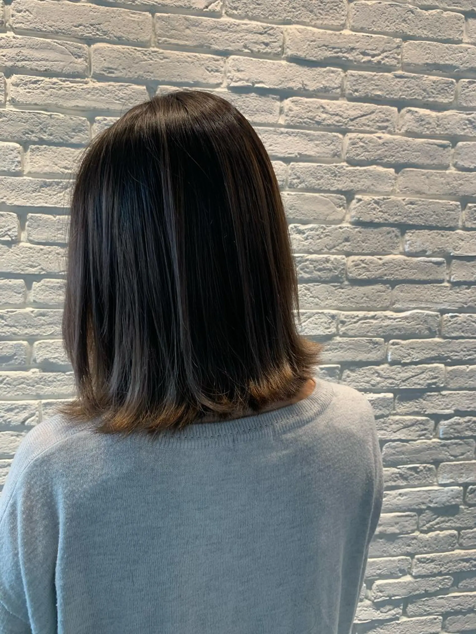 ミディアム カラー グラデーションカラー ハイライトカラー ハイライト Pēji所属・松村 総のヘアスタイル