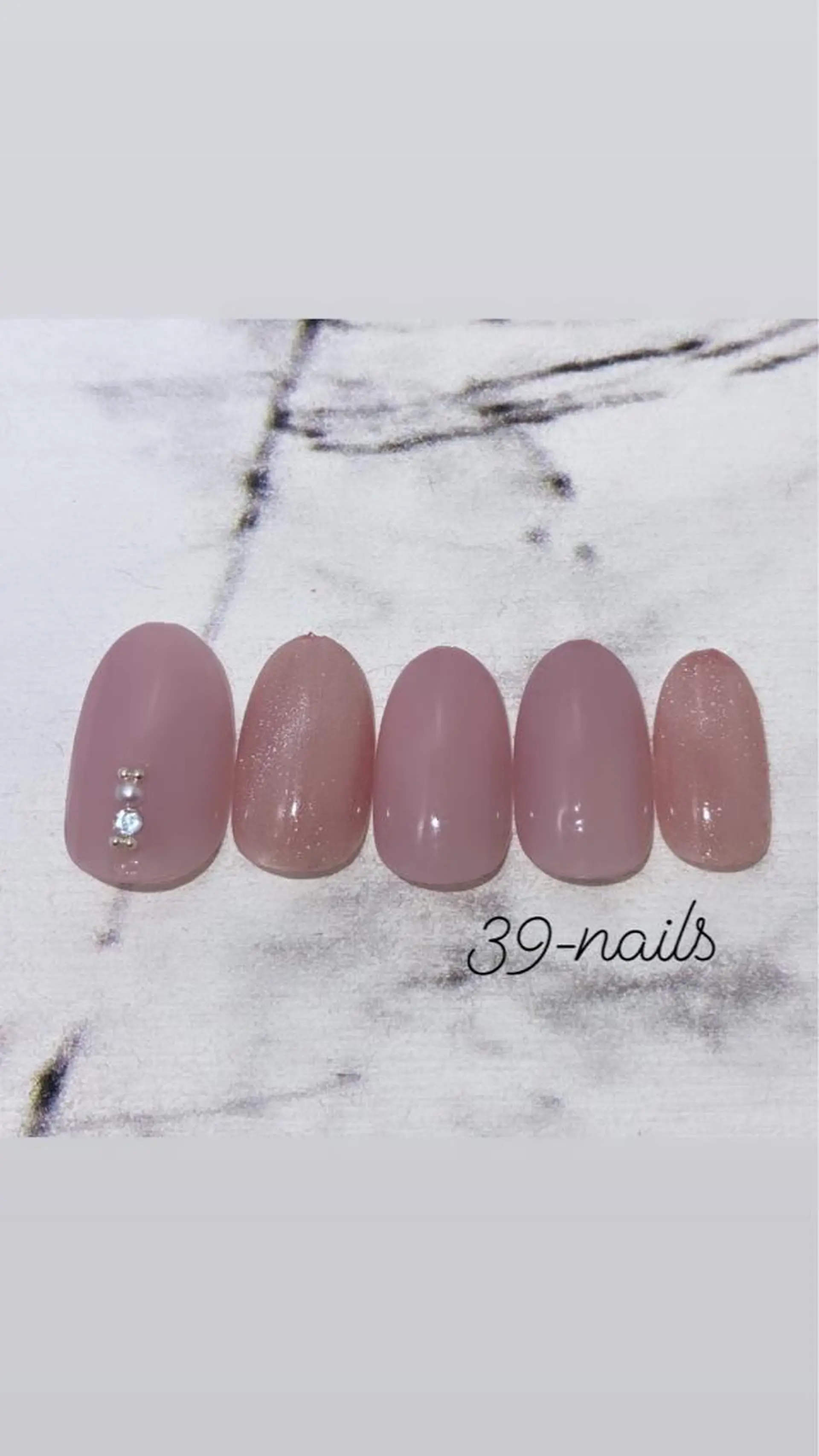 ネイル ミラーネイル シンプルネイル 39-nails EharaMikuのネイルデザイン