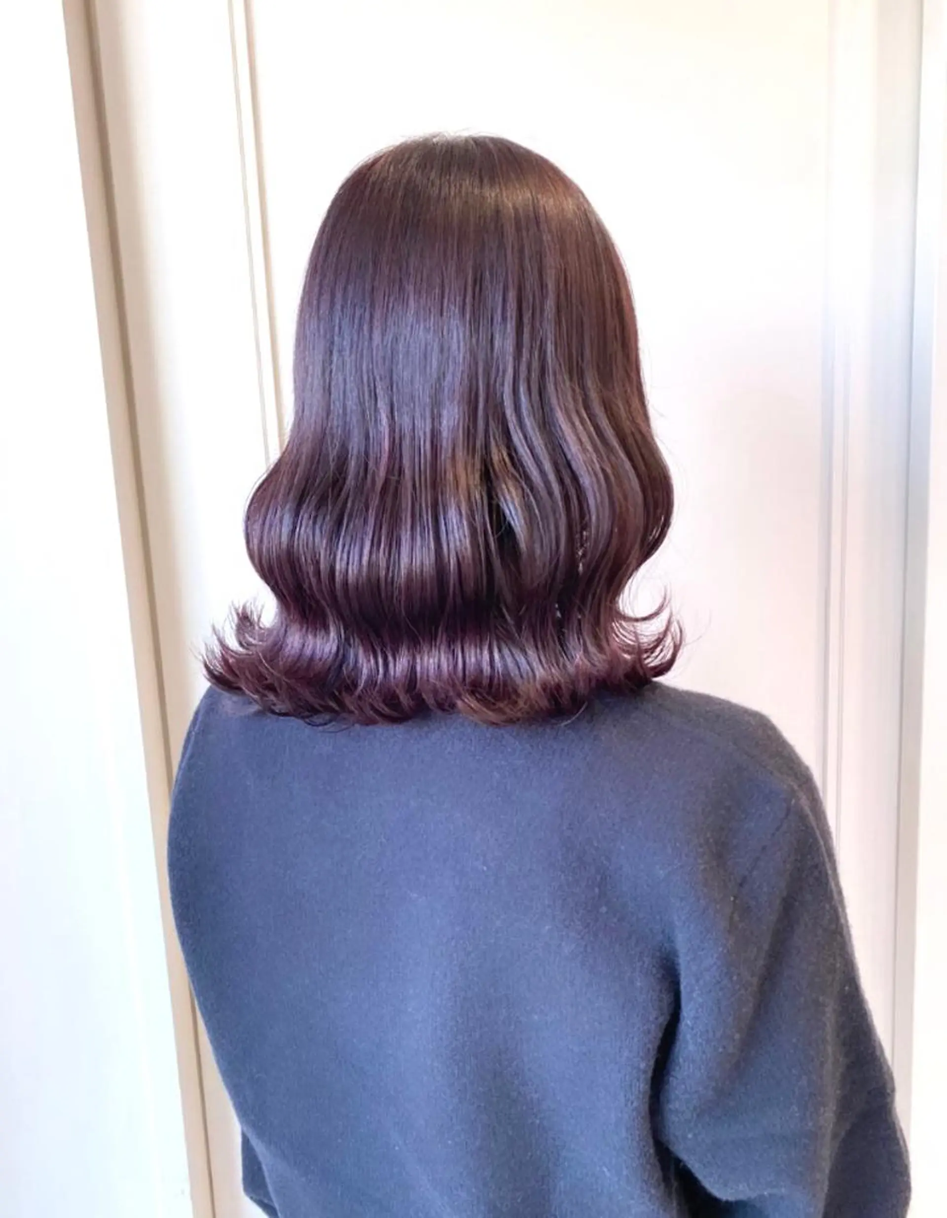 ミディアム カラー ラベンダーカラー ピンクカラー ピンクラベンダー Ayuna /透明感カラーのヘアスタイル