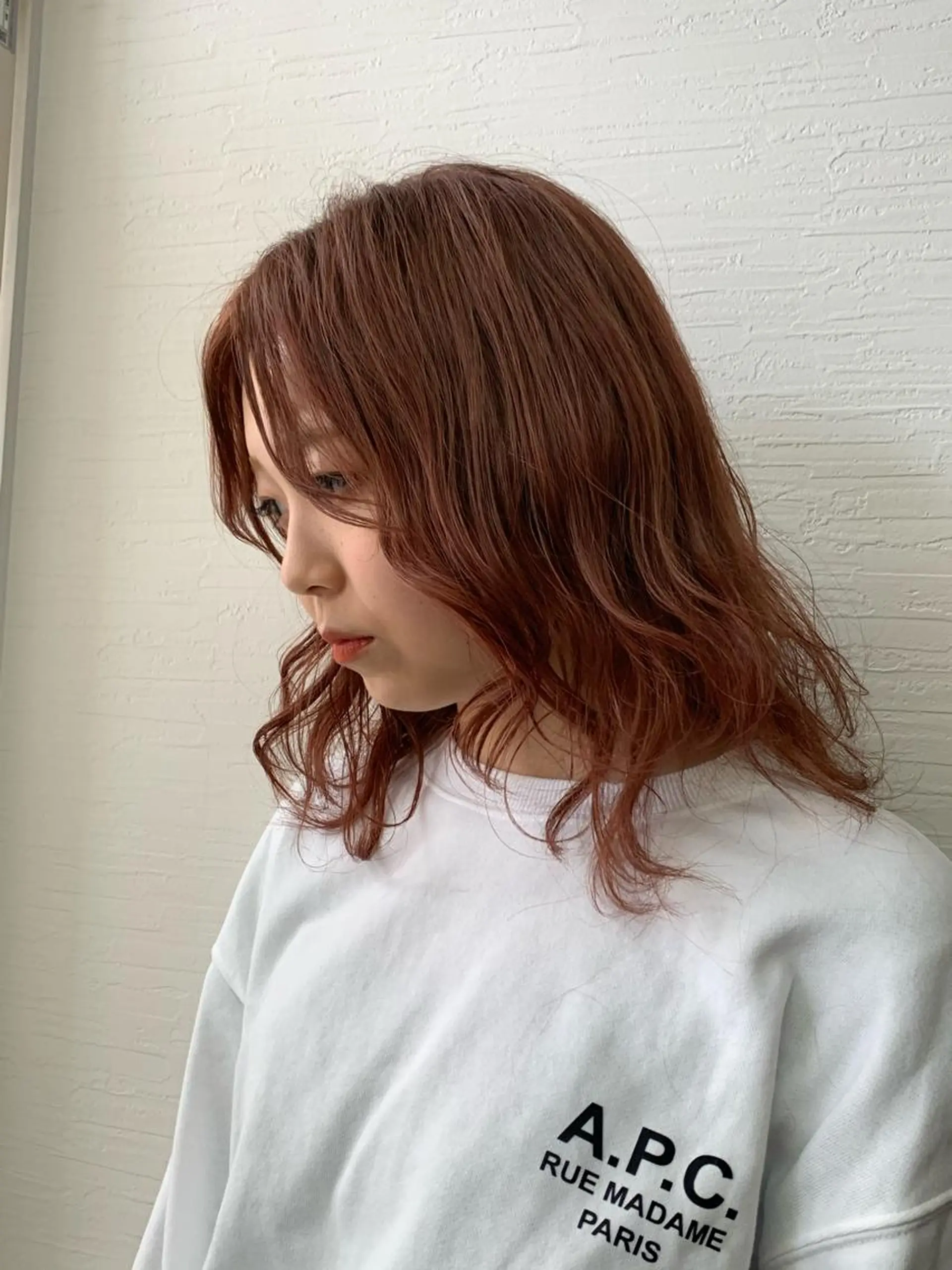 ミディアム カラー ブリーチ オレンジ 悠 亜のマツエク・マツパデザイン