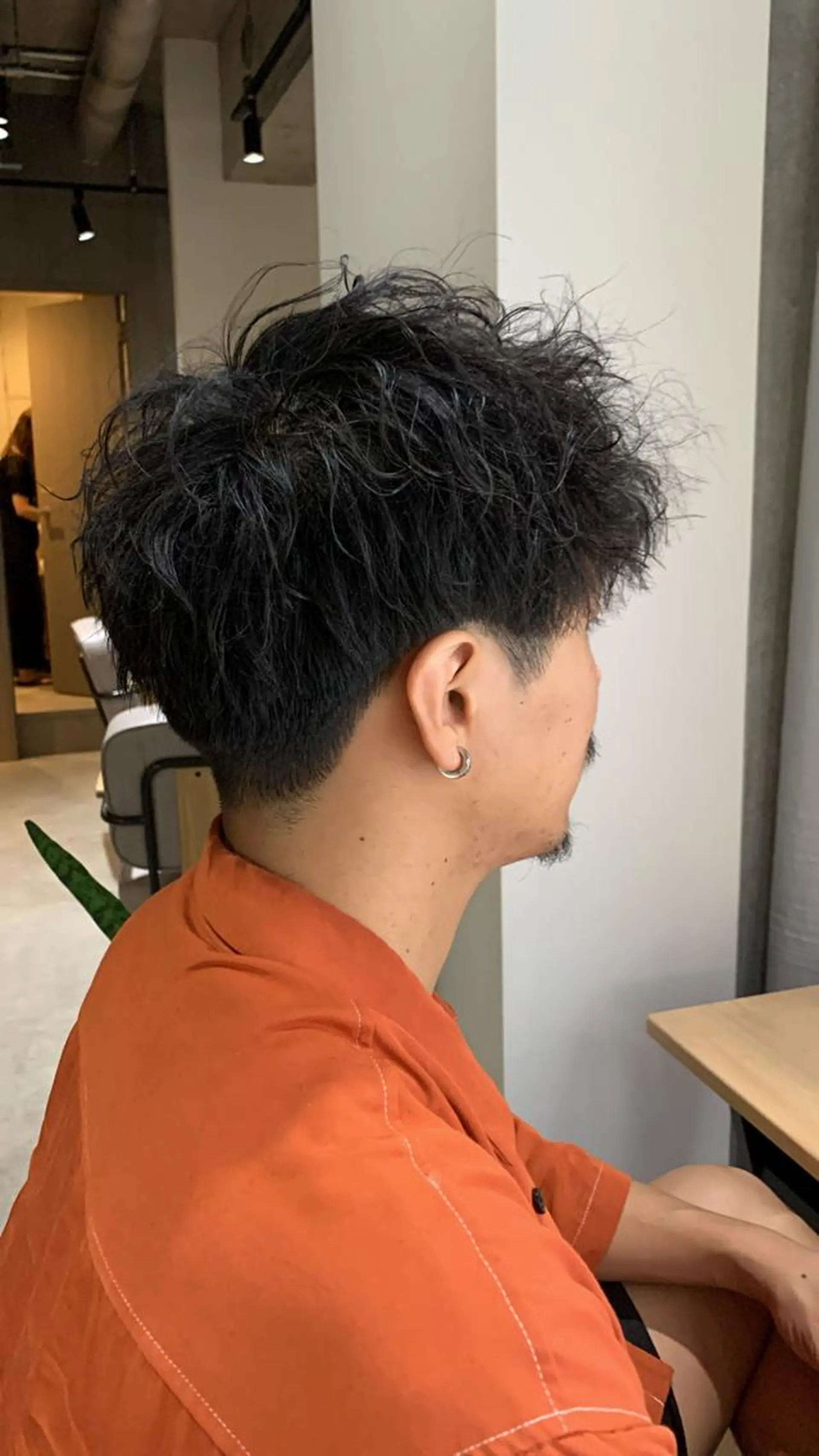 ショート メンズ マッシュ カット パーマ 毛流れが作れる 縮毛矯正/渡部純生のヘアスタイル