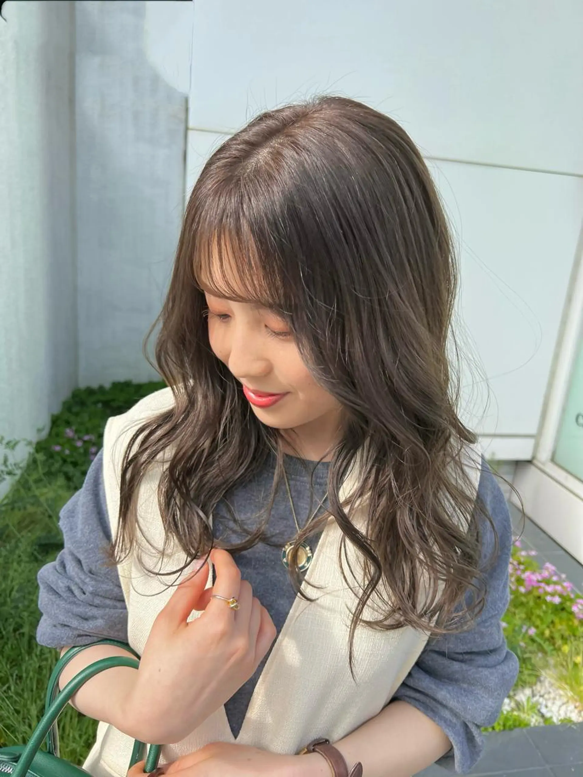 セミロング カラー le'a所属・谷町/Le'a /竹原しおなのヘアスタイル