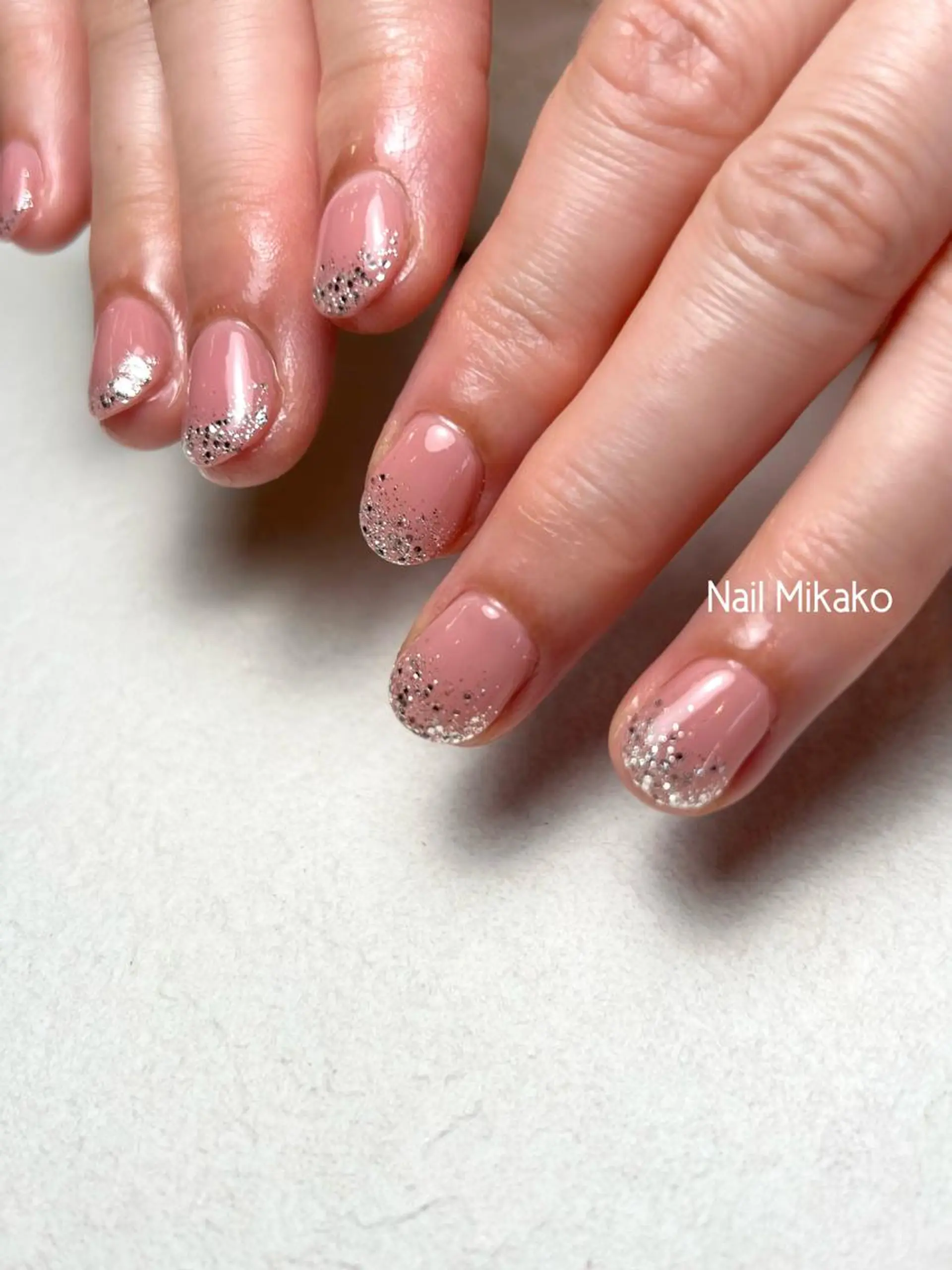 ネイル オフィスネイル ピンク ピンクベージュ シンプルネイル Nail_Mikako所属・Nail Mikakoのネイルデザイン
