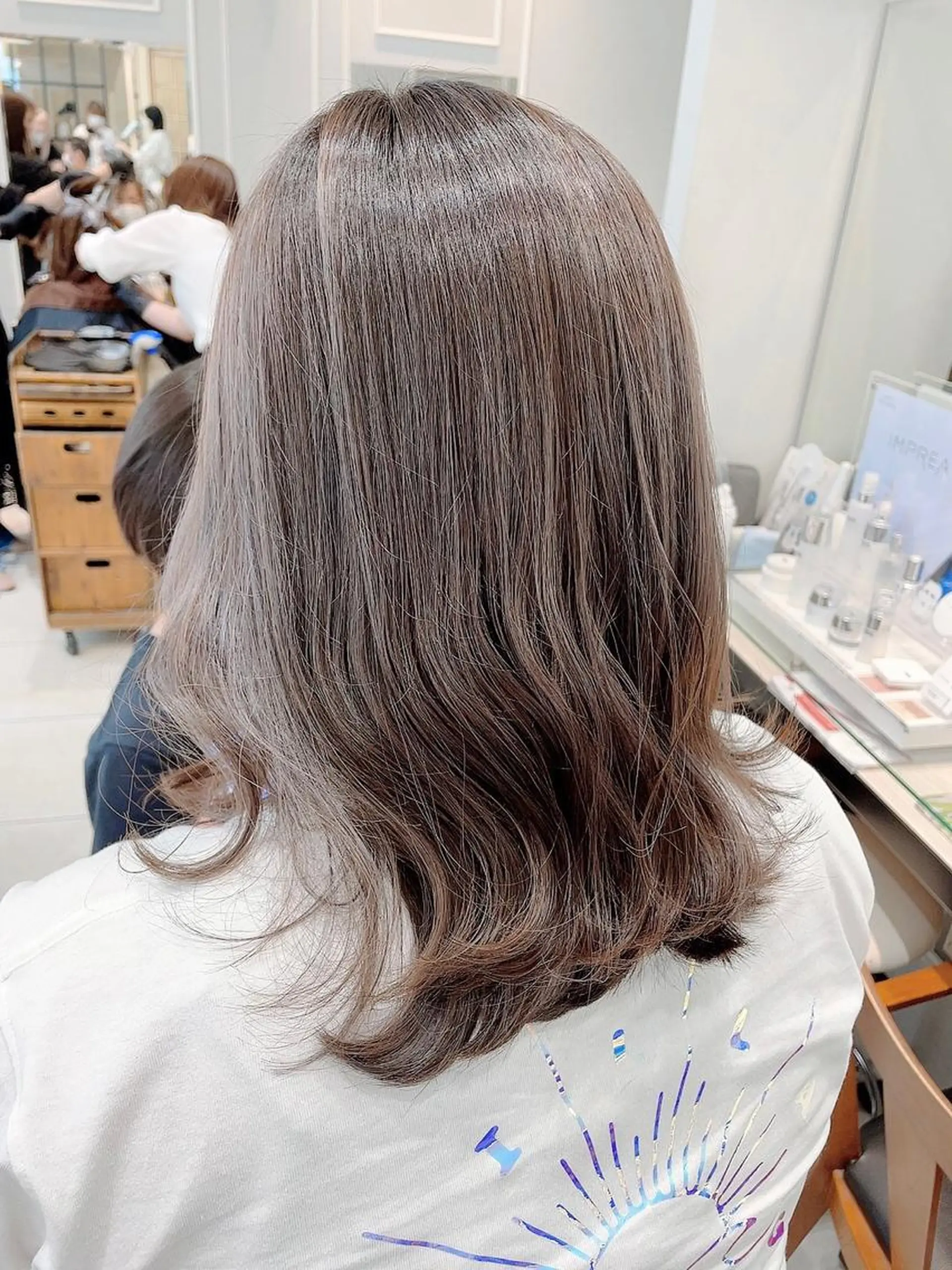 ミディアム カラー カット ヘアカラー トリートメント 🦖鶴岡香純🦖 産休中のヘアスタイル