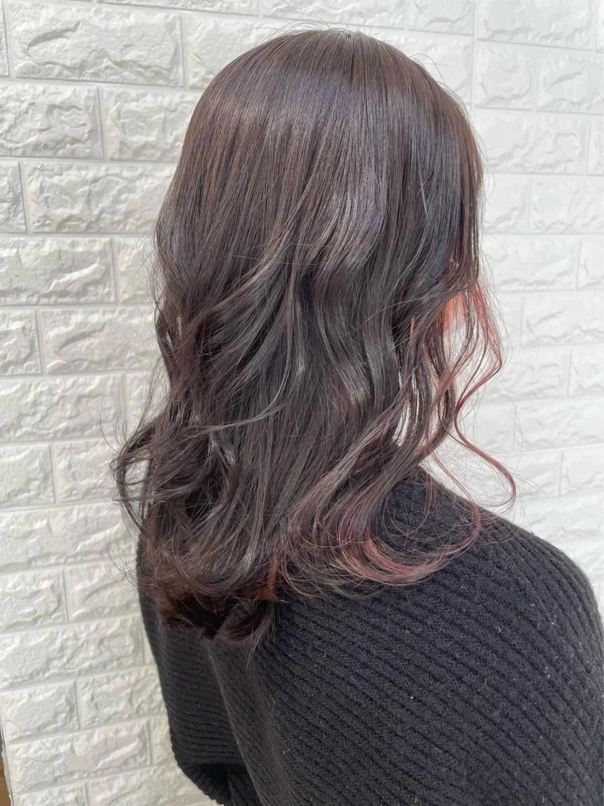 ミディアム カラー ブリーチ ヘアカラー 福森 みずきのヘアスタイル