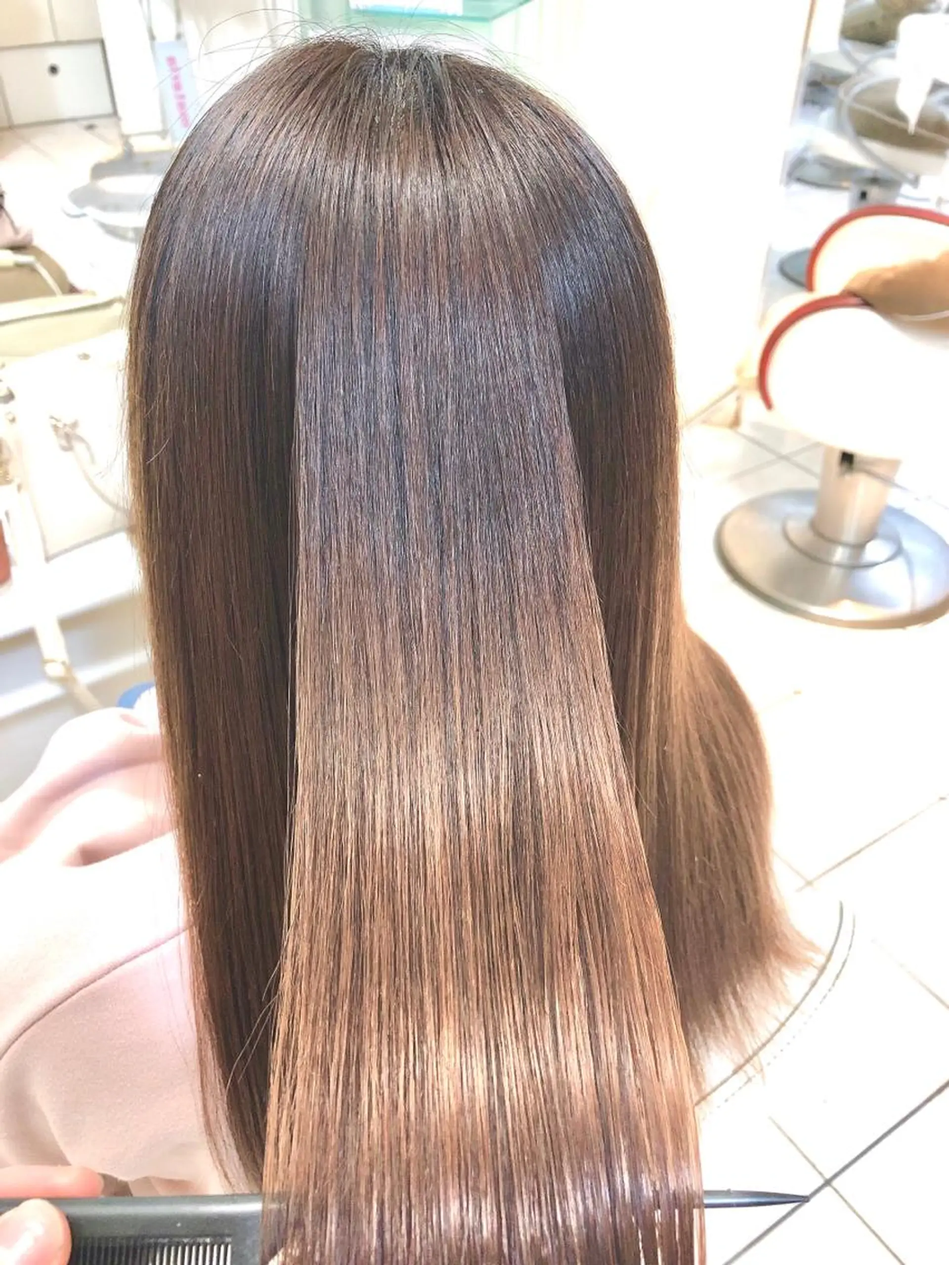 ロング パーマ 縮毛矯正 保住 亮太のヘアスタイル