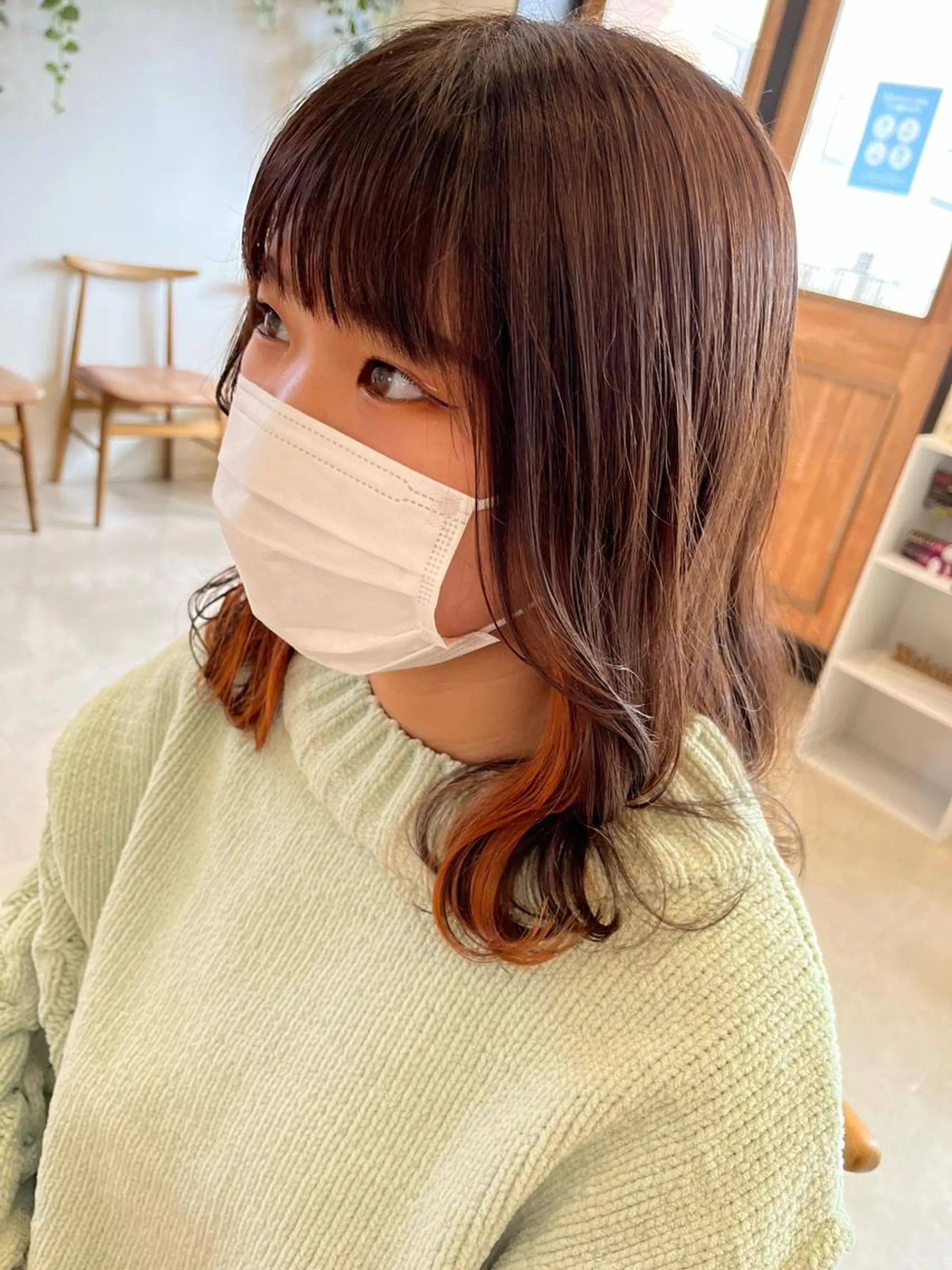 ミディアム 透明感カラー🤎 中川智帆のヘアスタイル