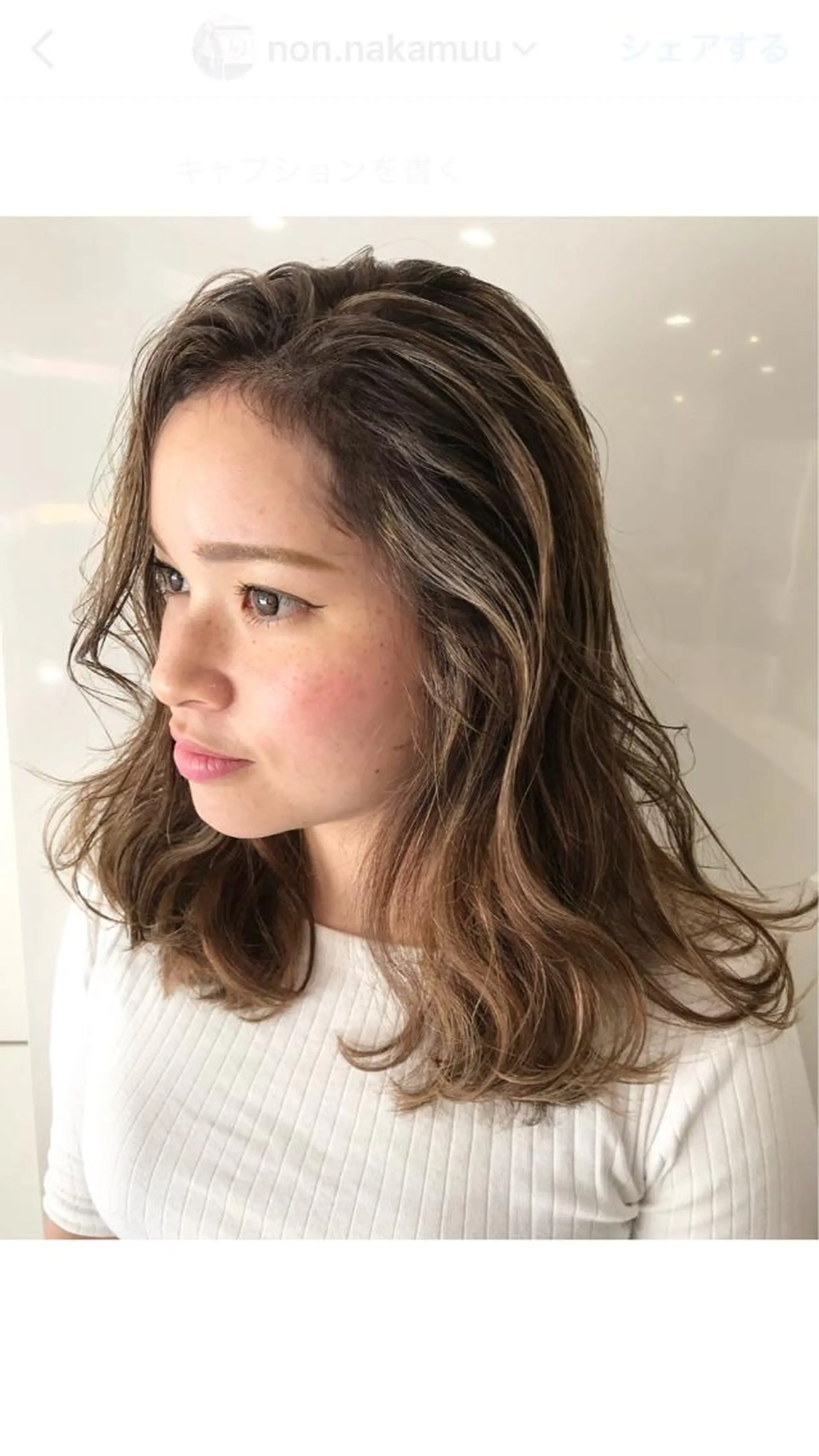 セミロング カラー ヘアアレンジ NORME所属・NORME経堂 nonのヘアスタイル
