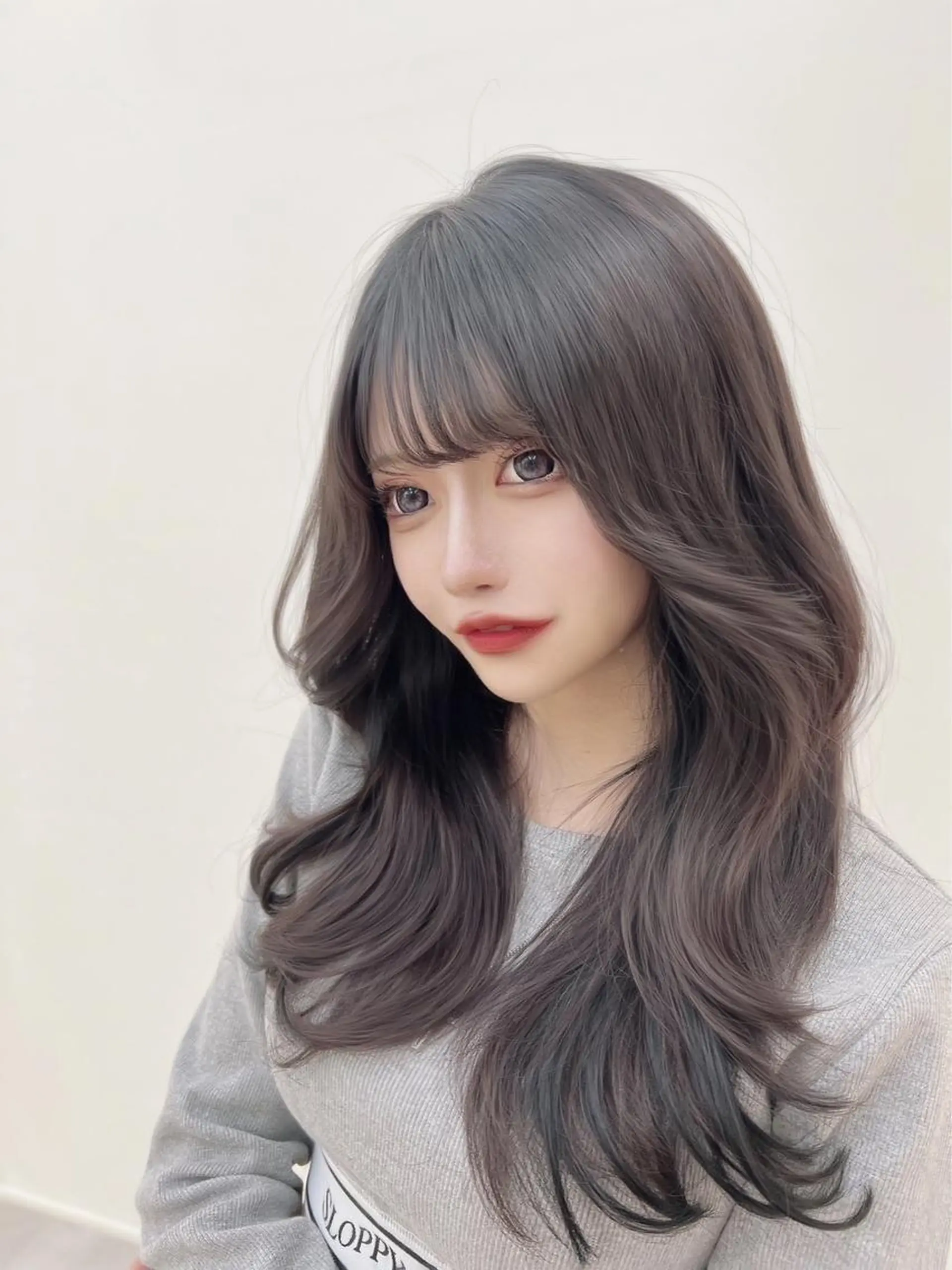 セミロング 韓国風ヘア カット トリートメント レイヤーカット/ 顔まわり/アオイのヘアスタイル