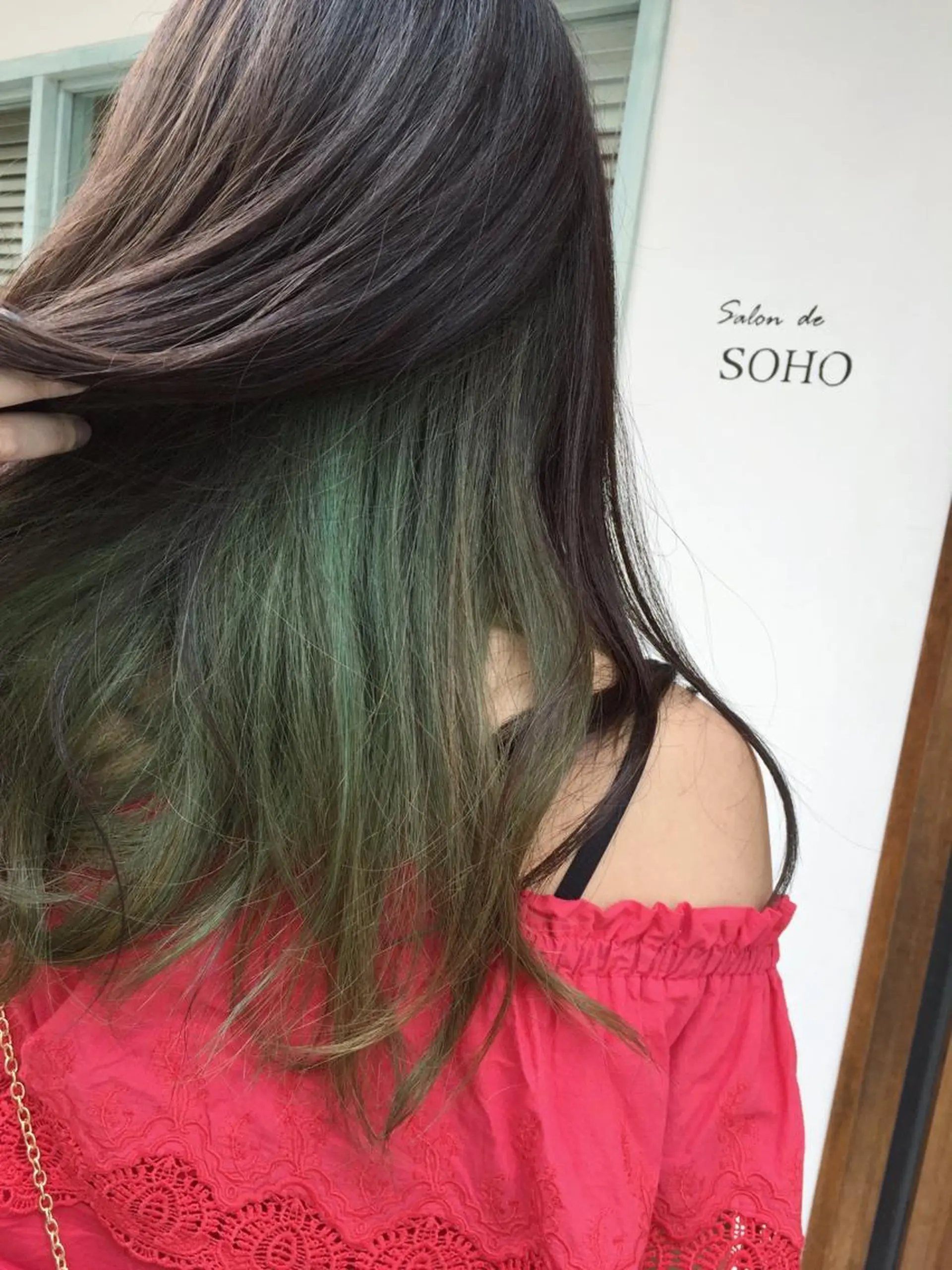 セミロング カラー アッシュ ブリーチ インナーカラー ◇おの あすか◇のヘアスタイル