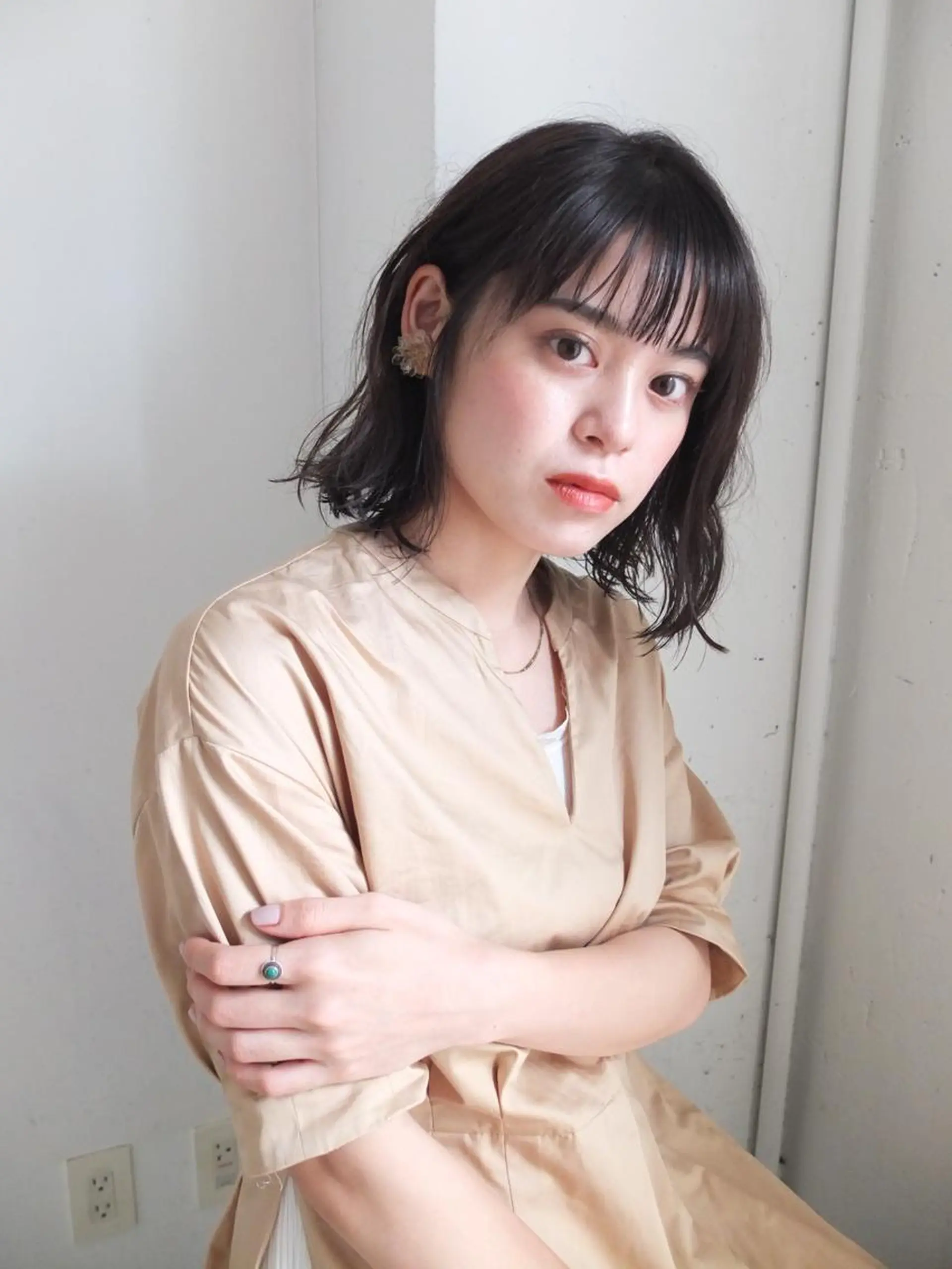 ミディアム パーマ めざわ ゆうきのヘアスタイル