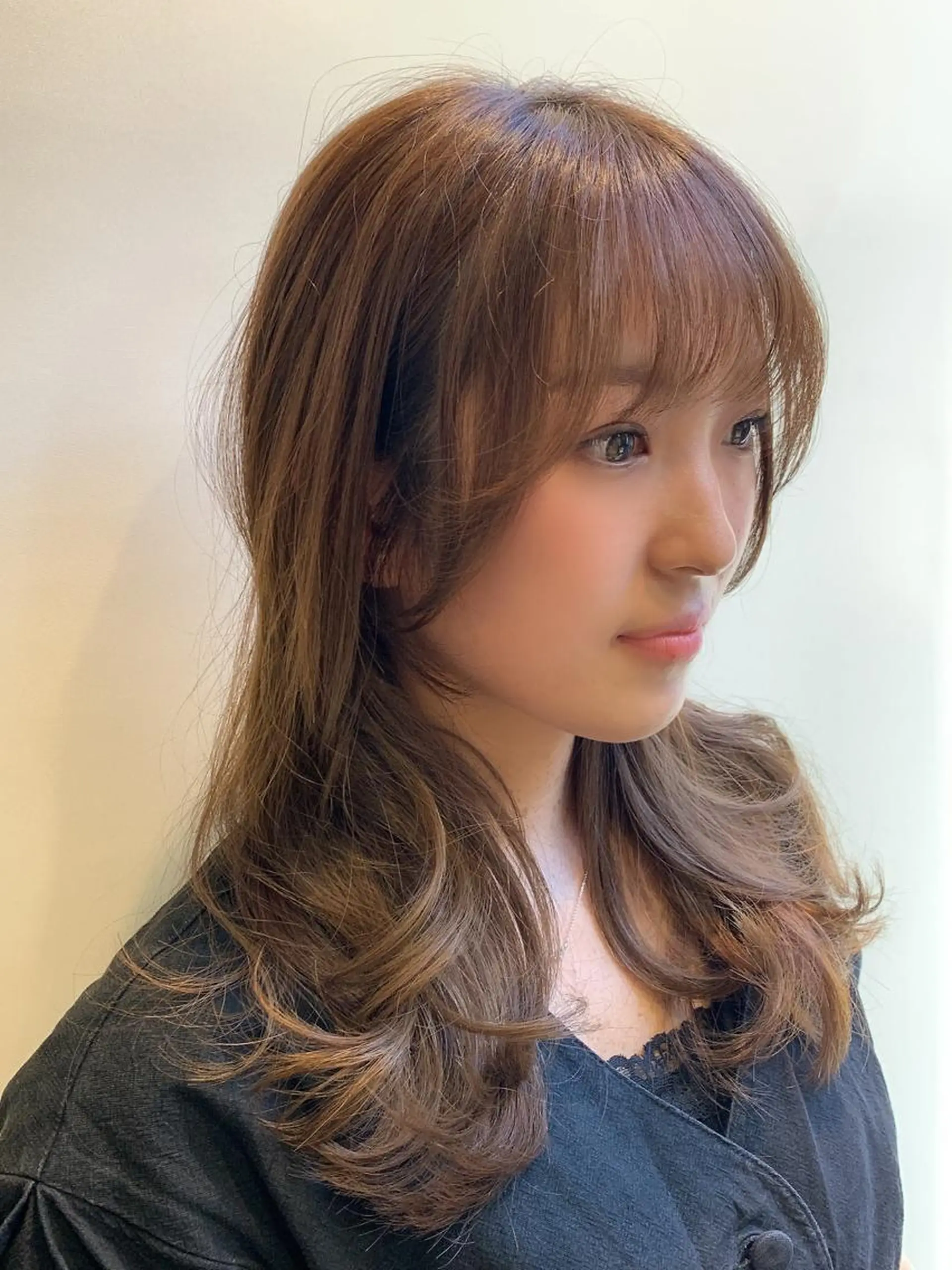 セミロング カラー 縮毛/ショート/ ボブ/レイヤー/小原のヘアスタイル