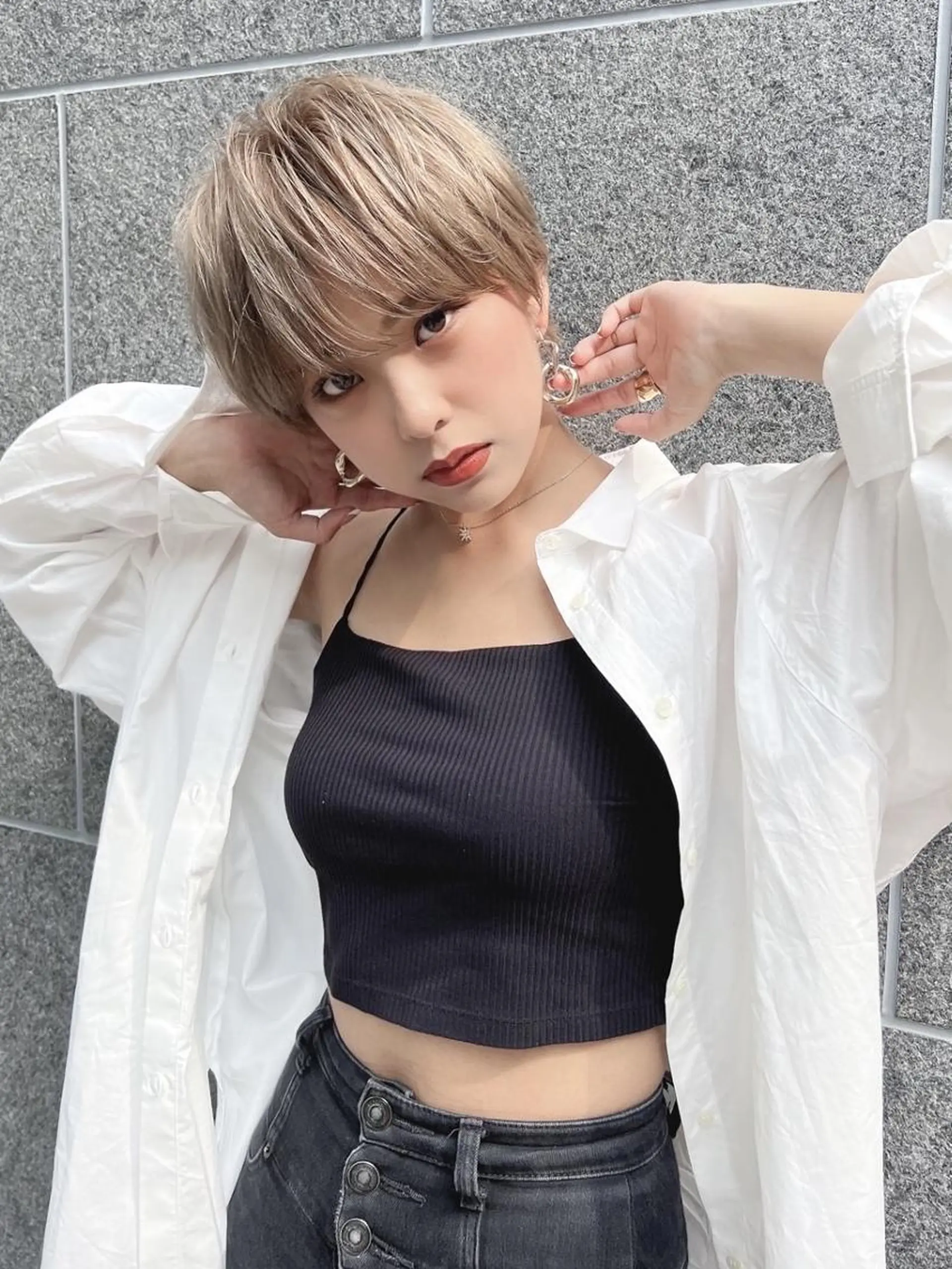 ショート カラー ヘアカラー トリートメント SOURCE 天王寺のヘアスタイル