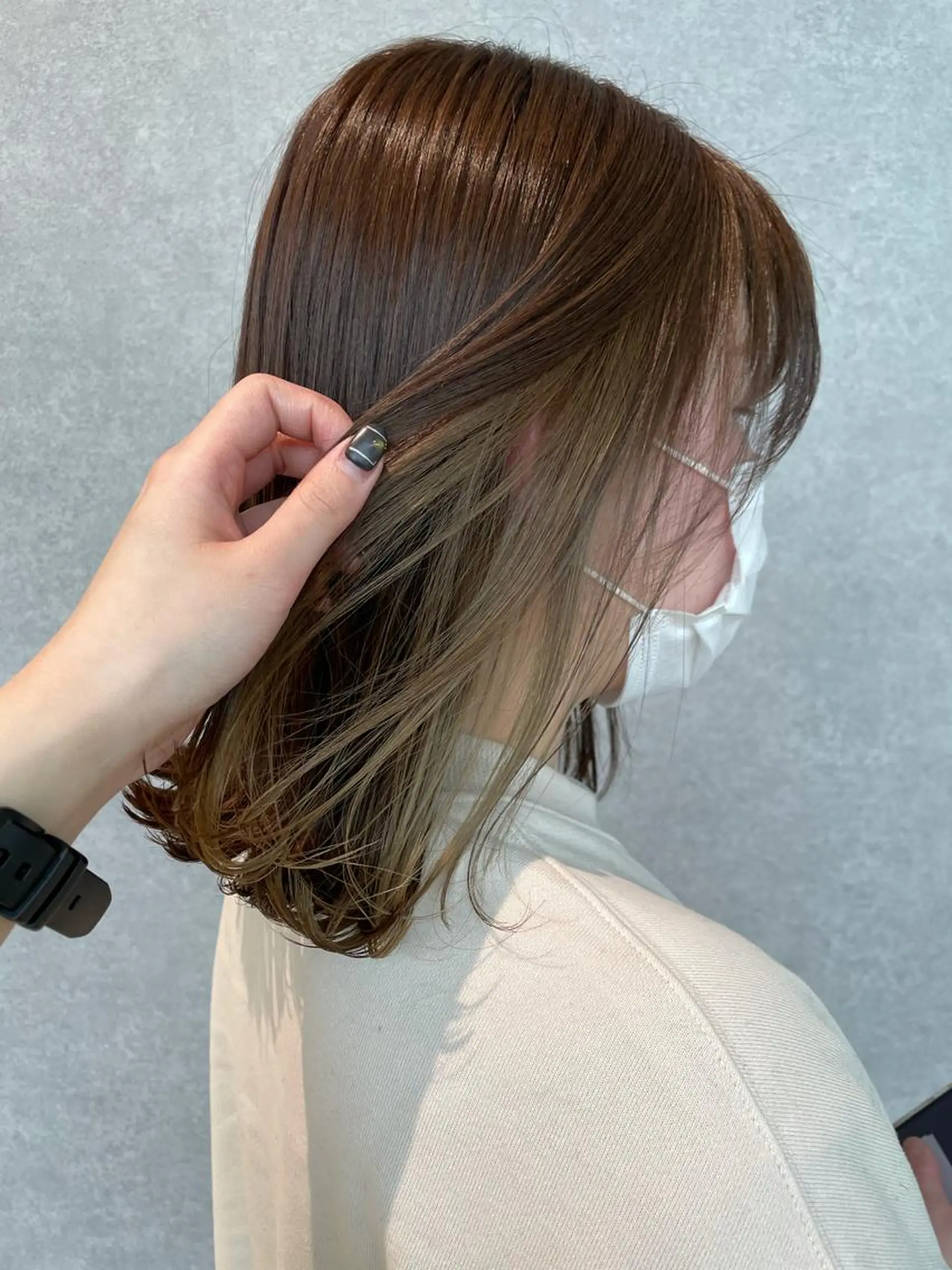 ミディアム カラー gotoday　shaire　saron所属・miu. ボブ/透け感カラーのヘアスタイル