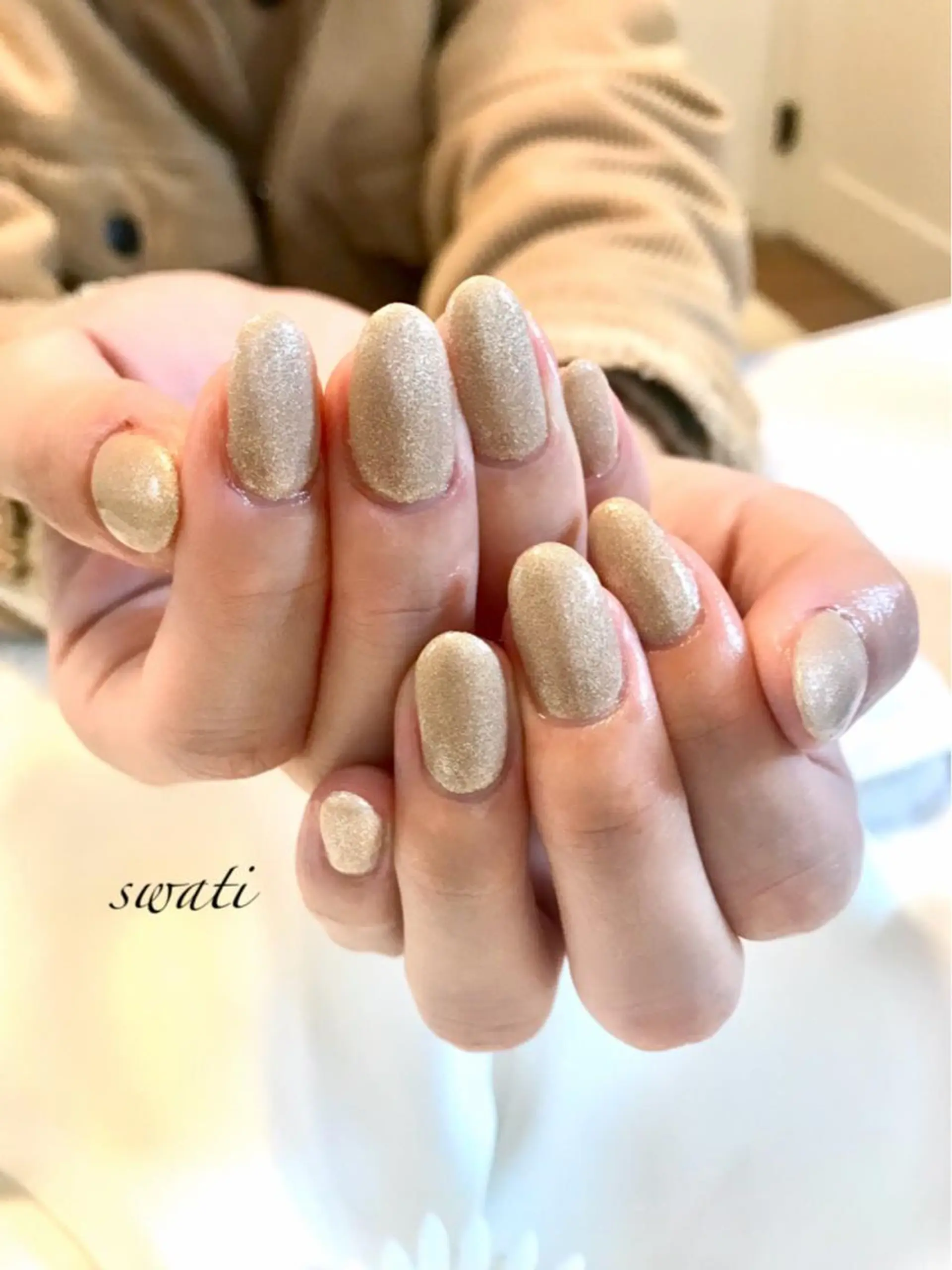 ネイル アートネイル ラメ(グリッター) オフィスネイル シンプルネイル 春ネイル yuko （ネイリスト）のネイルデザイン