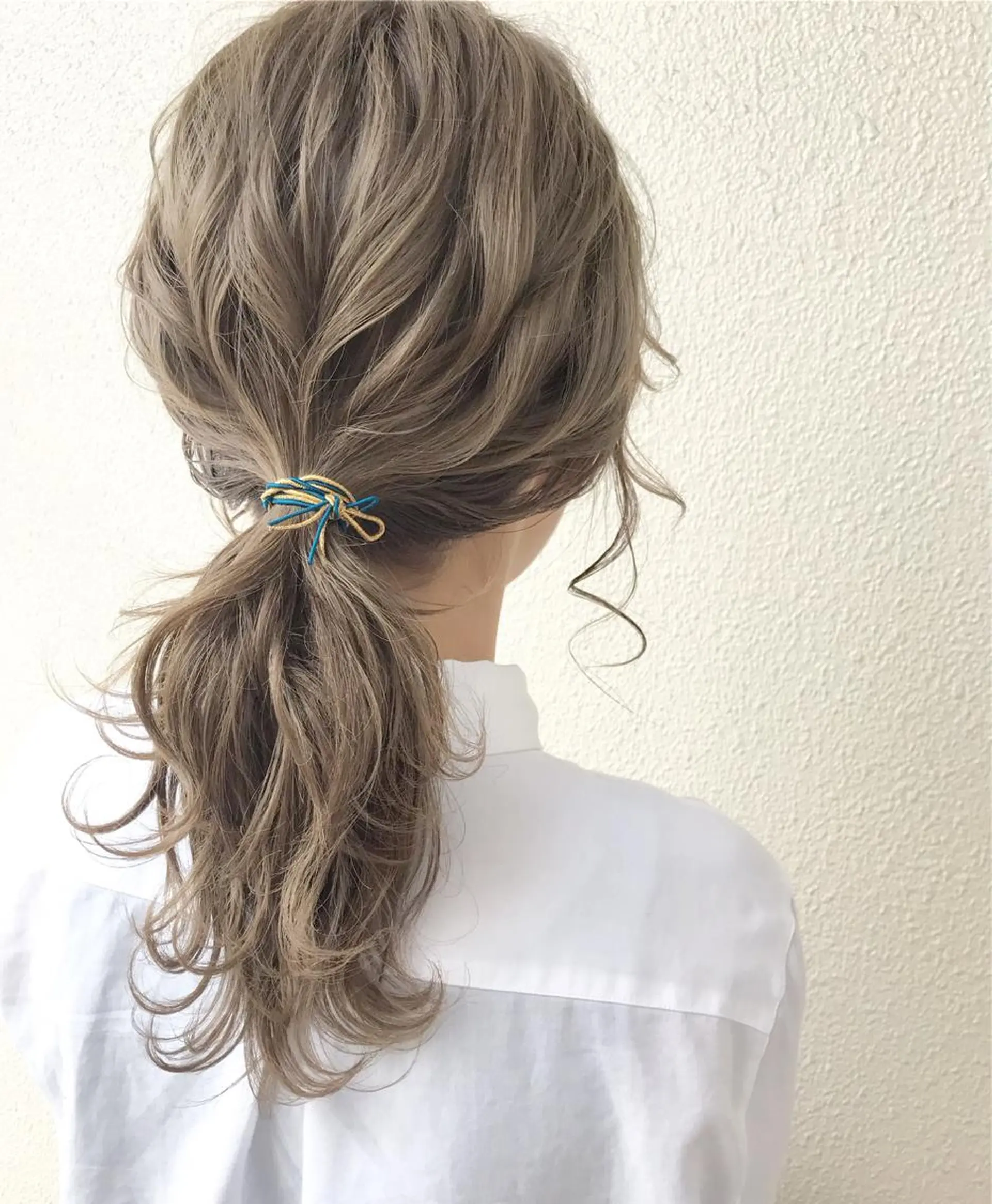 セミロング カラー ヘアアレンジ ベージュカラー ミルクティーベージュ 韓国/髪質改善💘 櫻井かれんのヘアスタイル